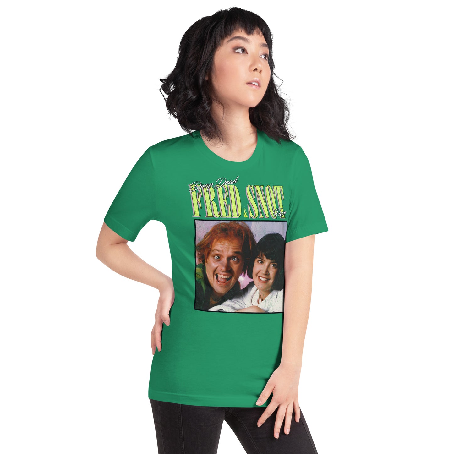 Drop Dead Fred & Snot Face '90s Retro Bootleg Distressed Softstyle Unisex Graphic T-Shirt