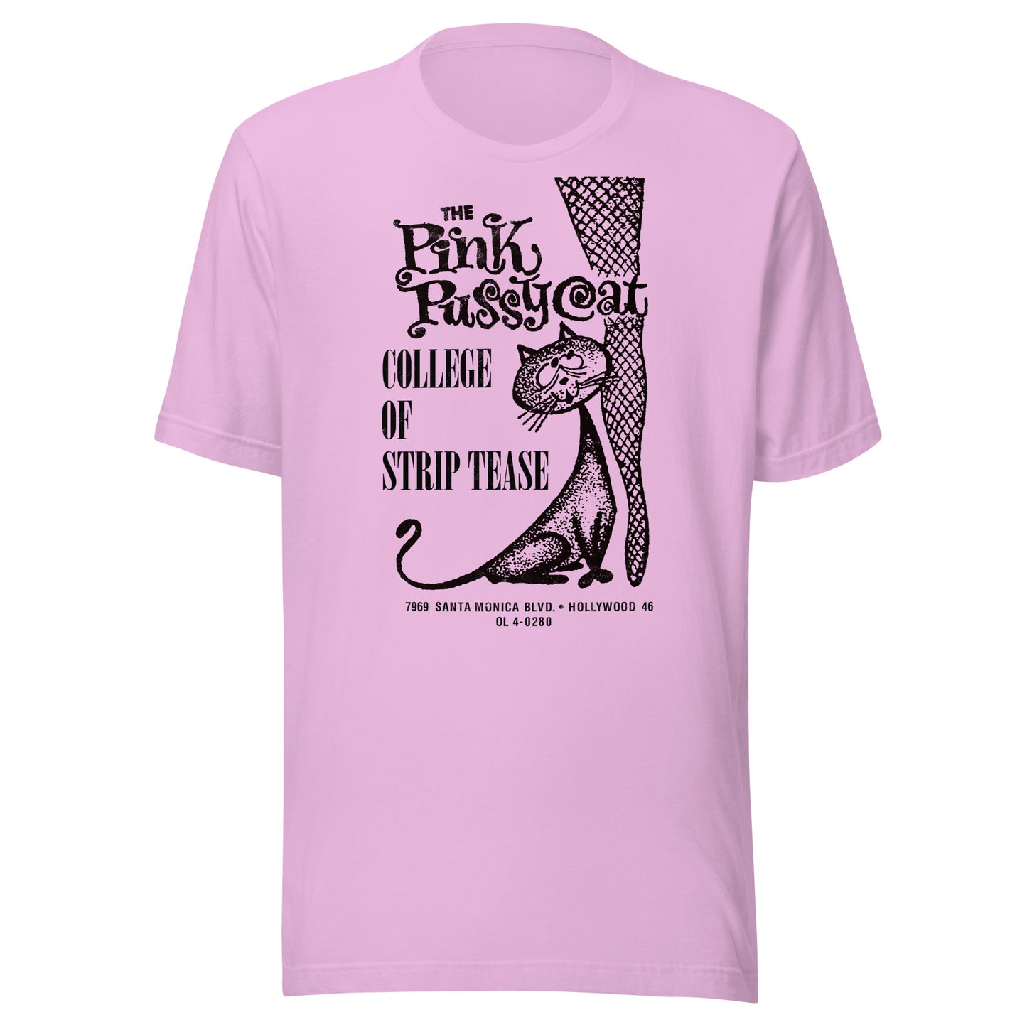 Pink Pussycat College of Strip Tease, Hollywood, CA Distressed Softstyle Tee