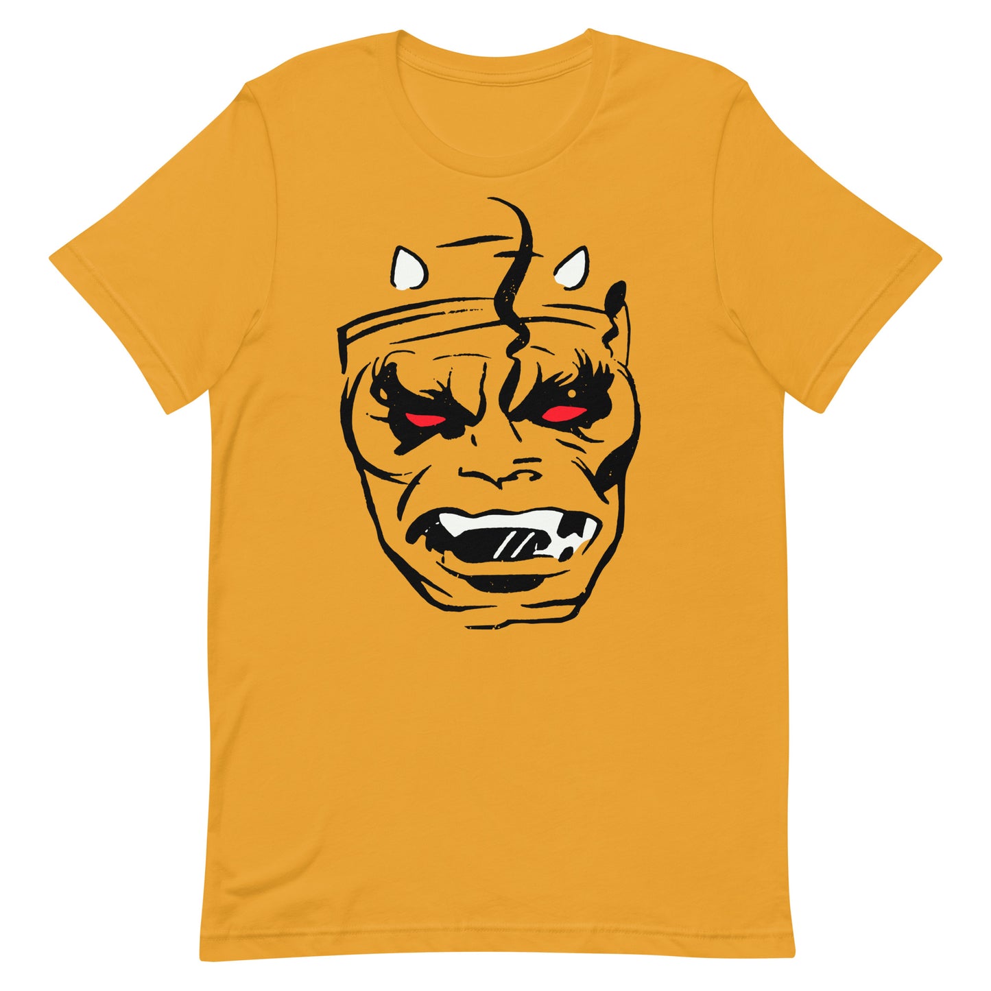 Blood Demon Retro Horror Knight Comic Book Negative Space Distressed Softstyle Unisex Tee