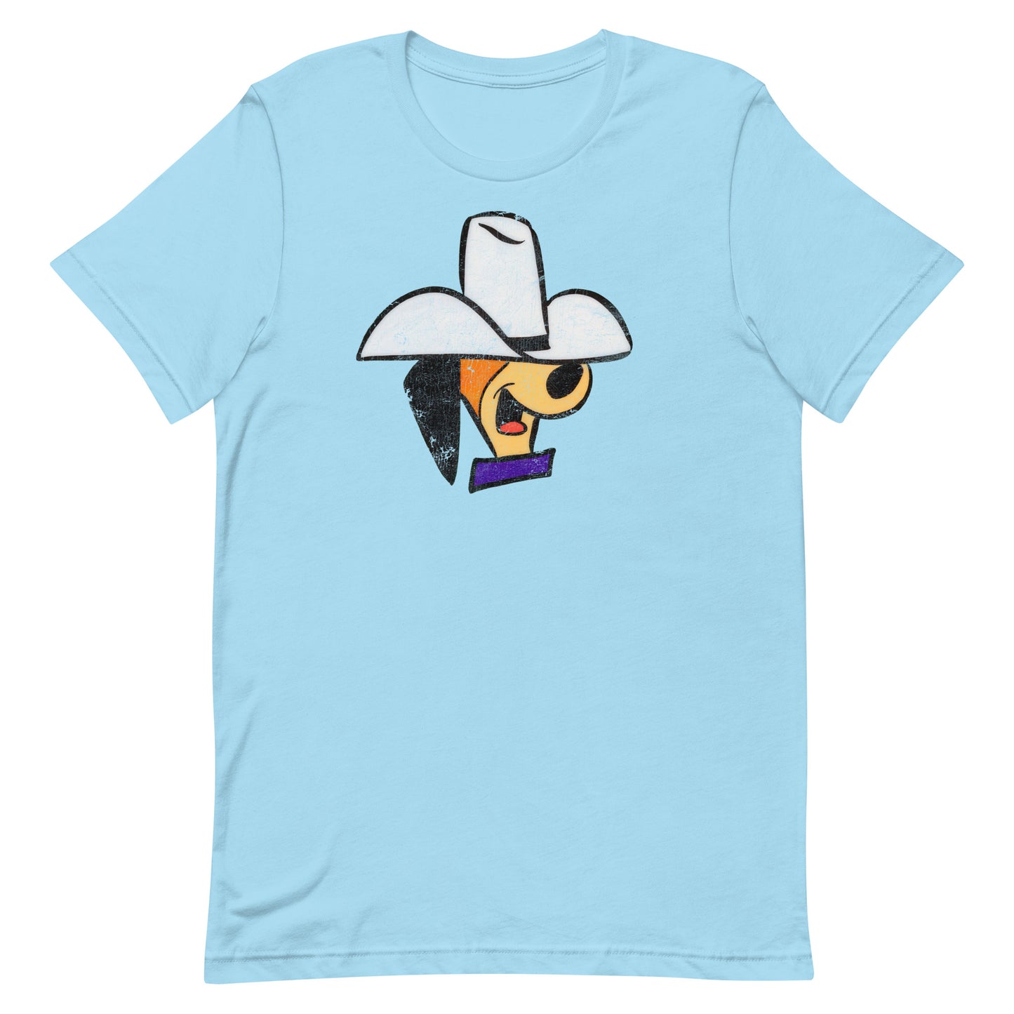 Cowboy Daddy Doggy Retro Cartoon Distressed Softstyle Tee