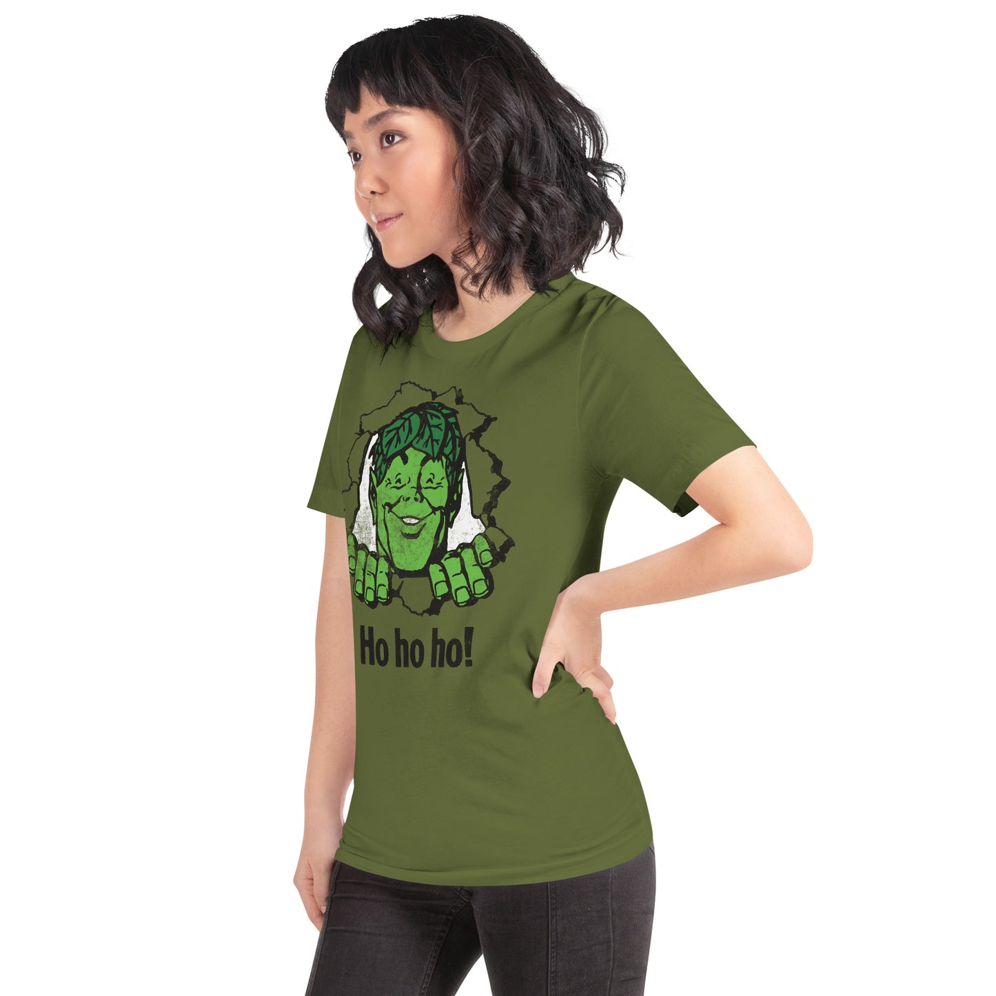 Jolly Giant Ho Ho Ho! Chest Burst Distressed Vintage Softstyle T-Shirt