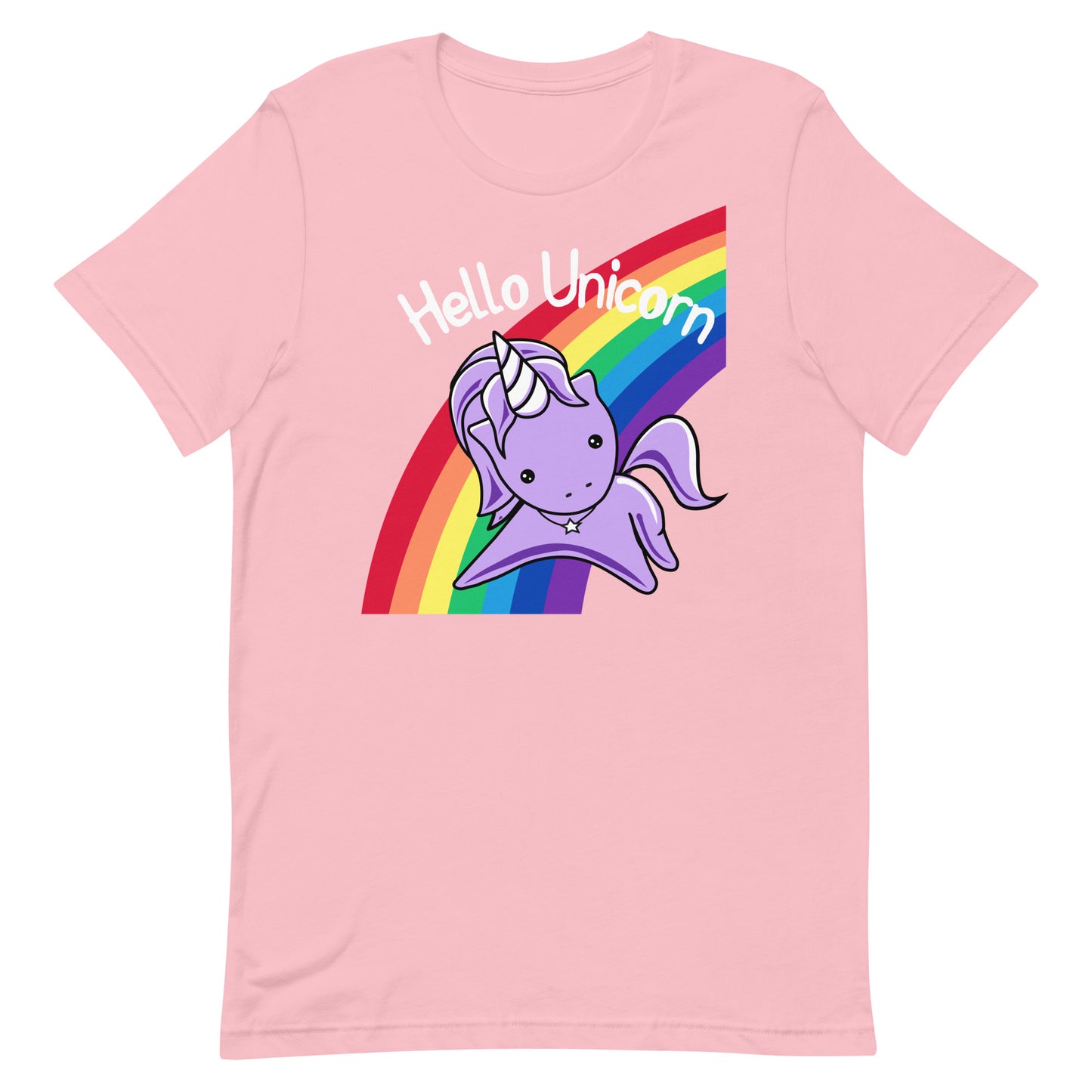 Hello Unicorn Cute Pastel Rainbow Fantasy Altered Carbon Softstyle Unisex T-Shirt