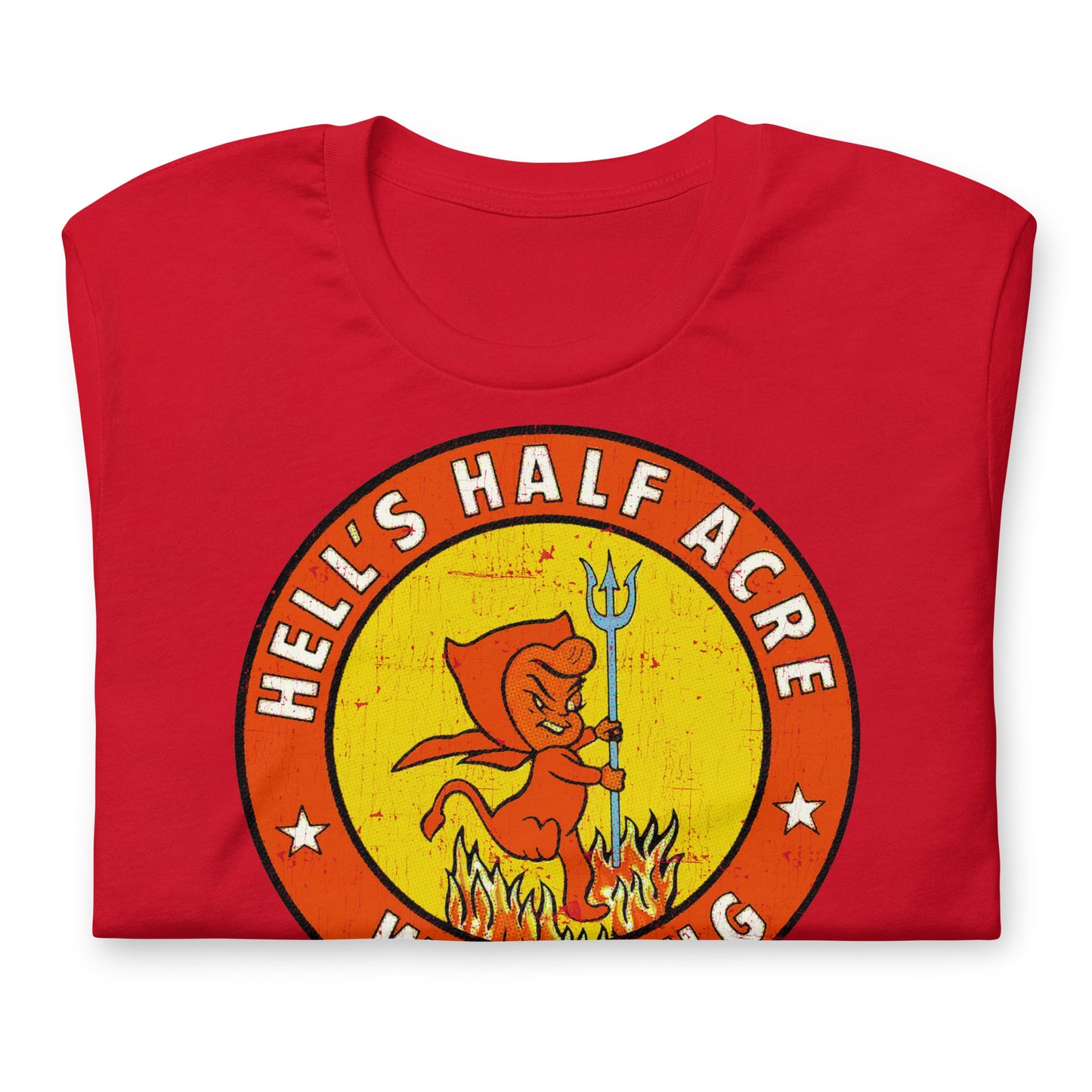 Hell’s Half Acre Wyoming Vintage Devil Retro Travel Souvenir Softstyle Unisex T-Shirt