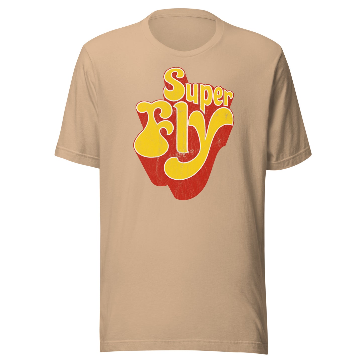 Super Fly (Yellow) 70s Blaxploitation Funk Distressed Softstyle Tee