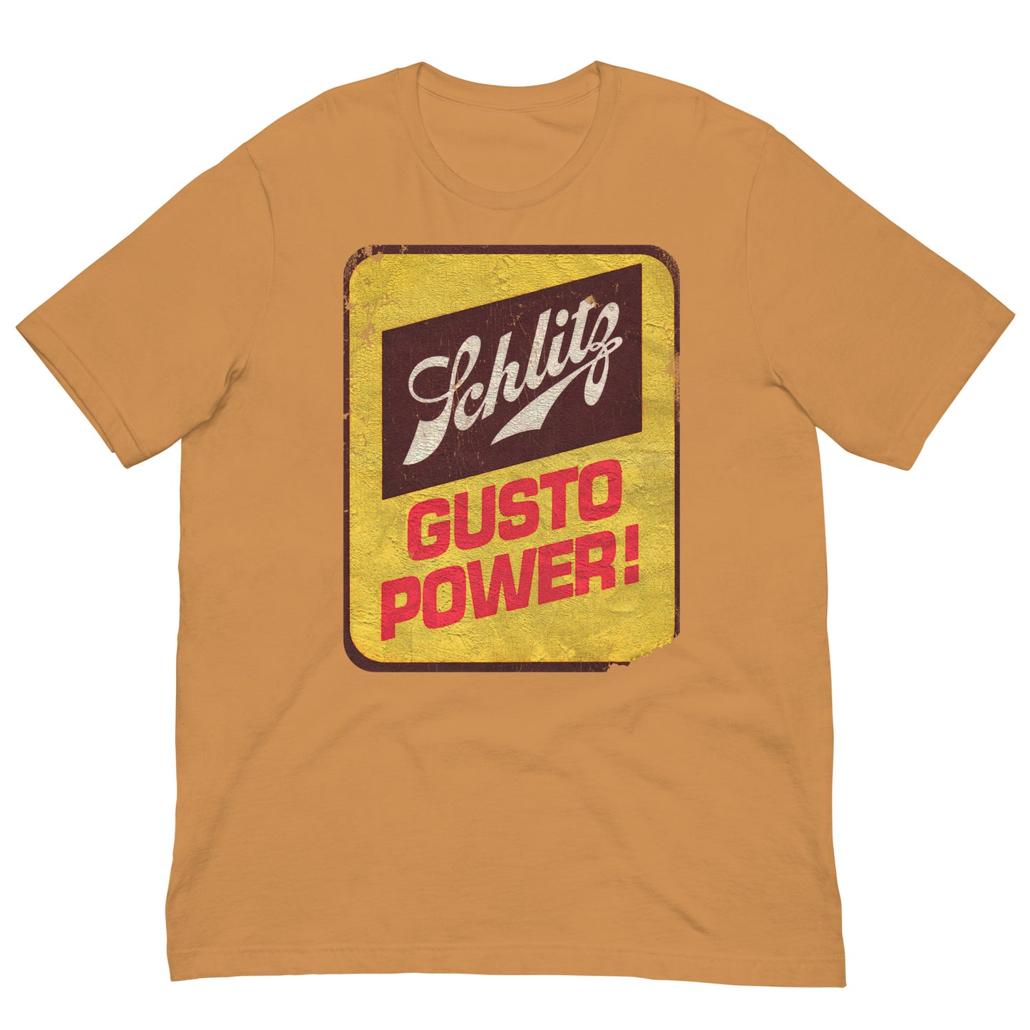 Schlitz Gusto Power! Vintage Distressed Unisex Softstyle Tee