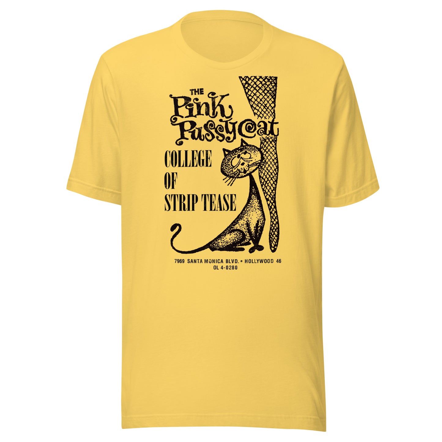 Pink Pussycat College of Strip Tease, Hollywood, CA Distressed Softstyle Tee