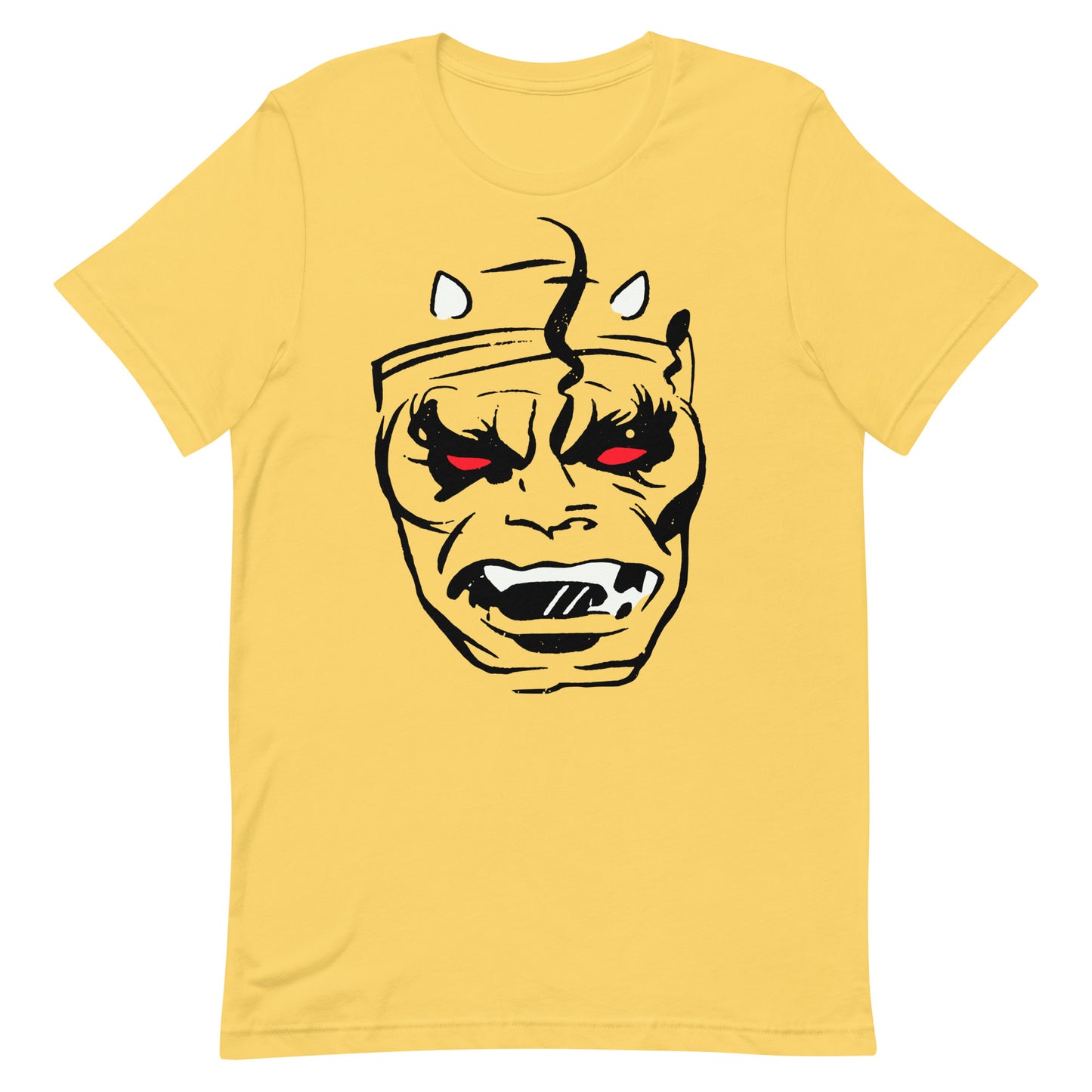 Blood Demon Retro Horror Knight Comic Book Negative Space Distressed Softstyle Unisex Tee