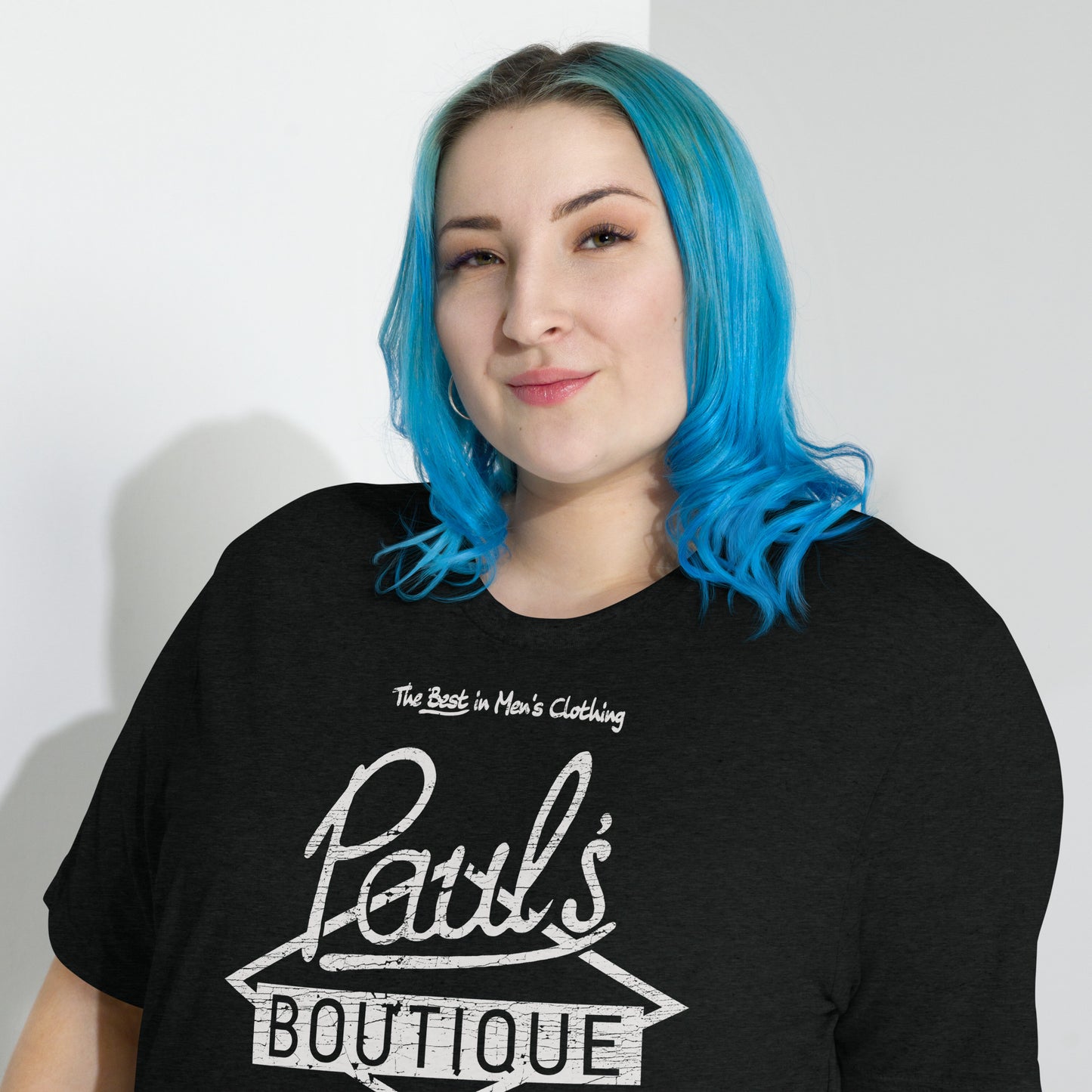 Paul’s Boutique “The Best in Men’s Clothing” Diamond Logo (Distressed White) Tri-Blend Unisex Tee