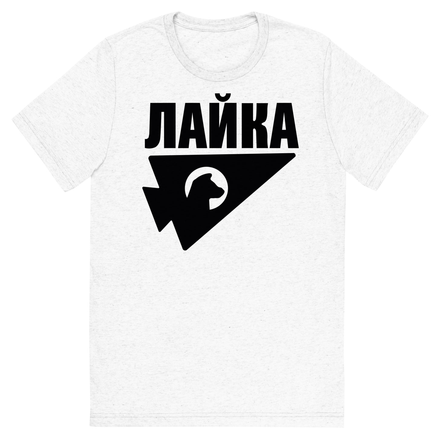 LAIKA The Russian Space Dog Cosplay As Worn by Kate Bishop ЛАЙКА Short Sleeve Tri-Blend T-Shirt