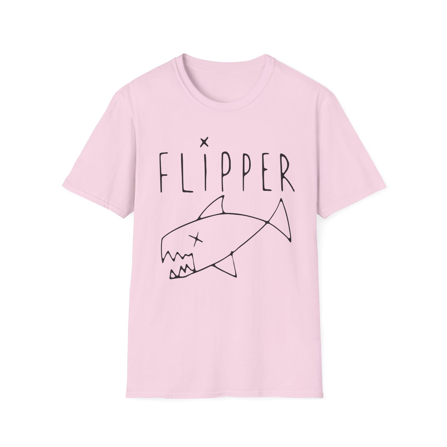 Flipper Hand-Drawn Fish Replica | As Worn By Kurt Cobain | Unisex Softstyle T-Shirt