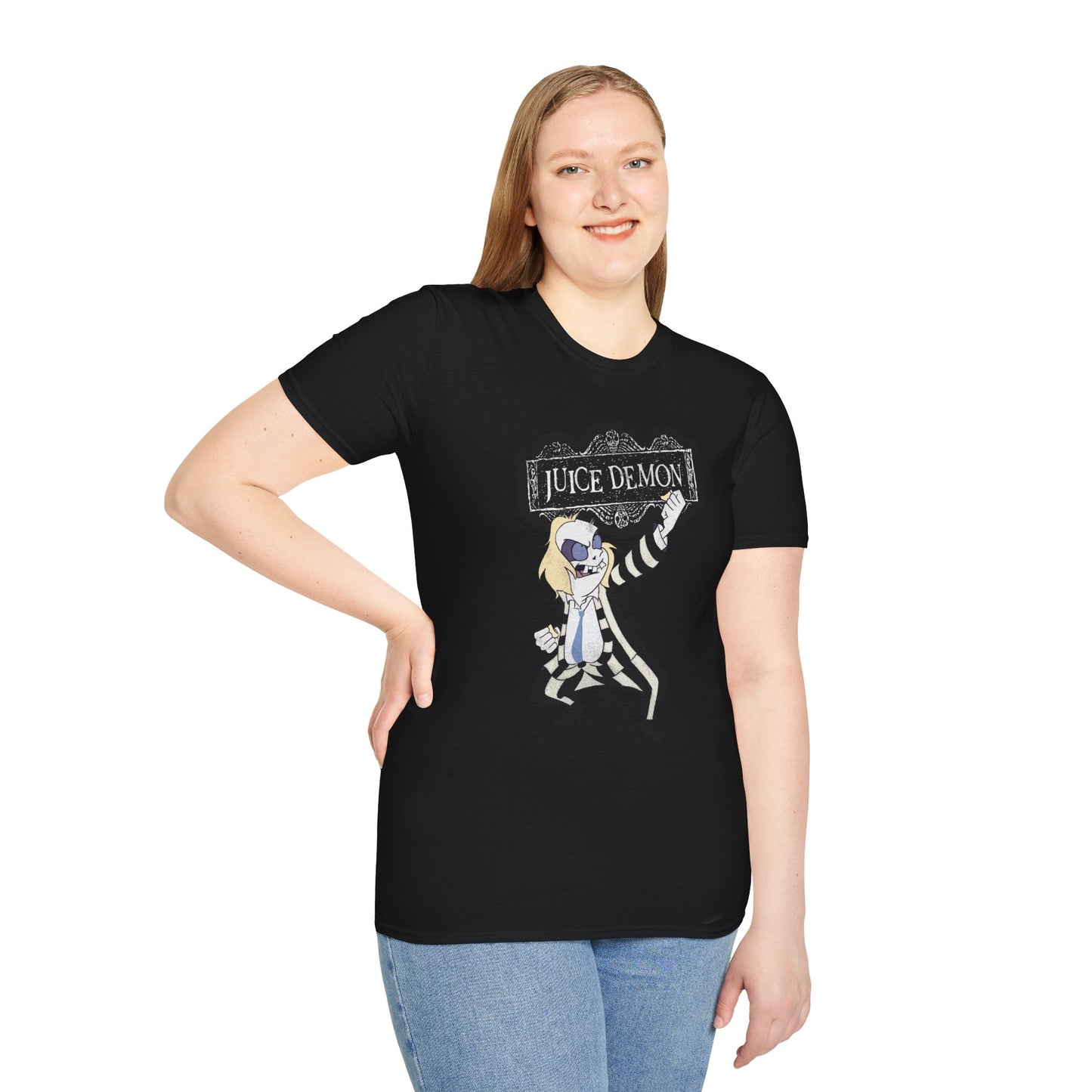 Juice Demon Engrish Parody Meme Distressed Unisex Softstyle T-Shirt