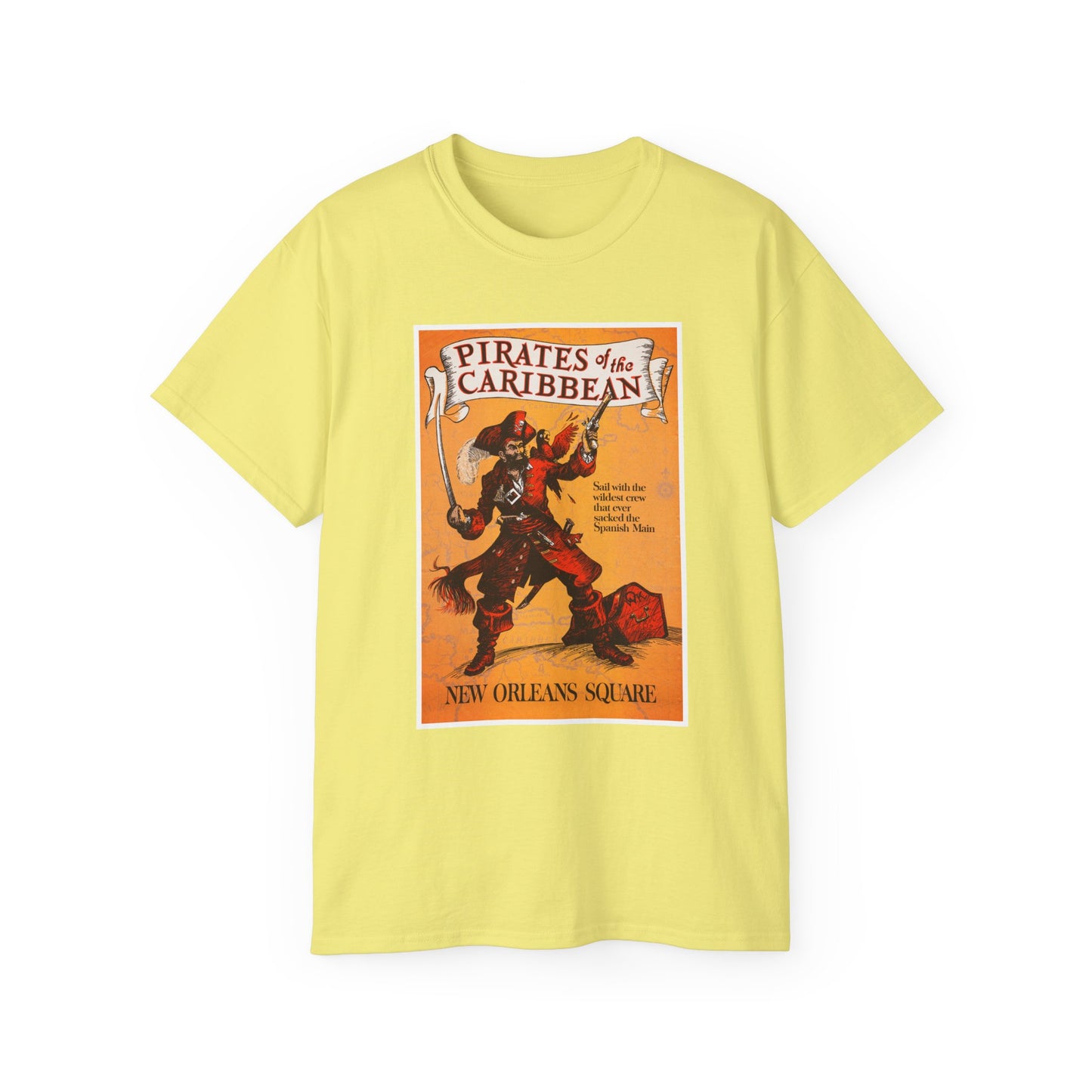 New Orleans Square Vintage Pirate Poster Unisex Classic Tee