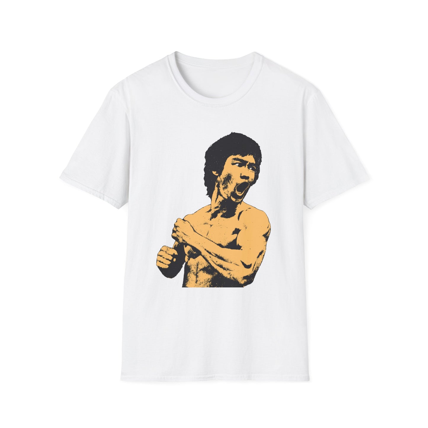 Dragon Kung-Fu Icon Halftone Pop Art Unisex Softstyle T-Shirt