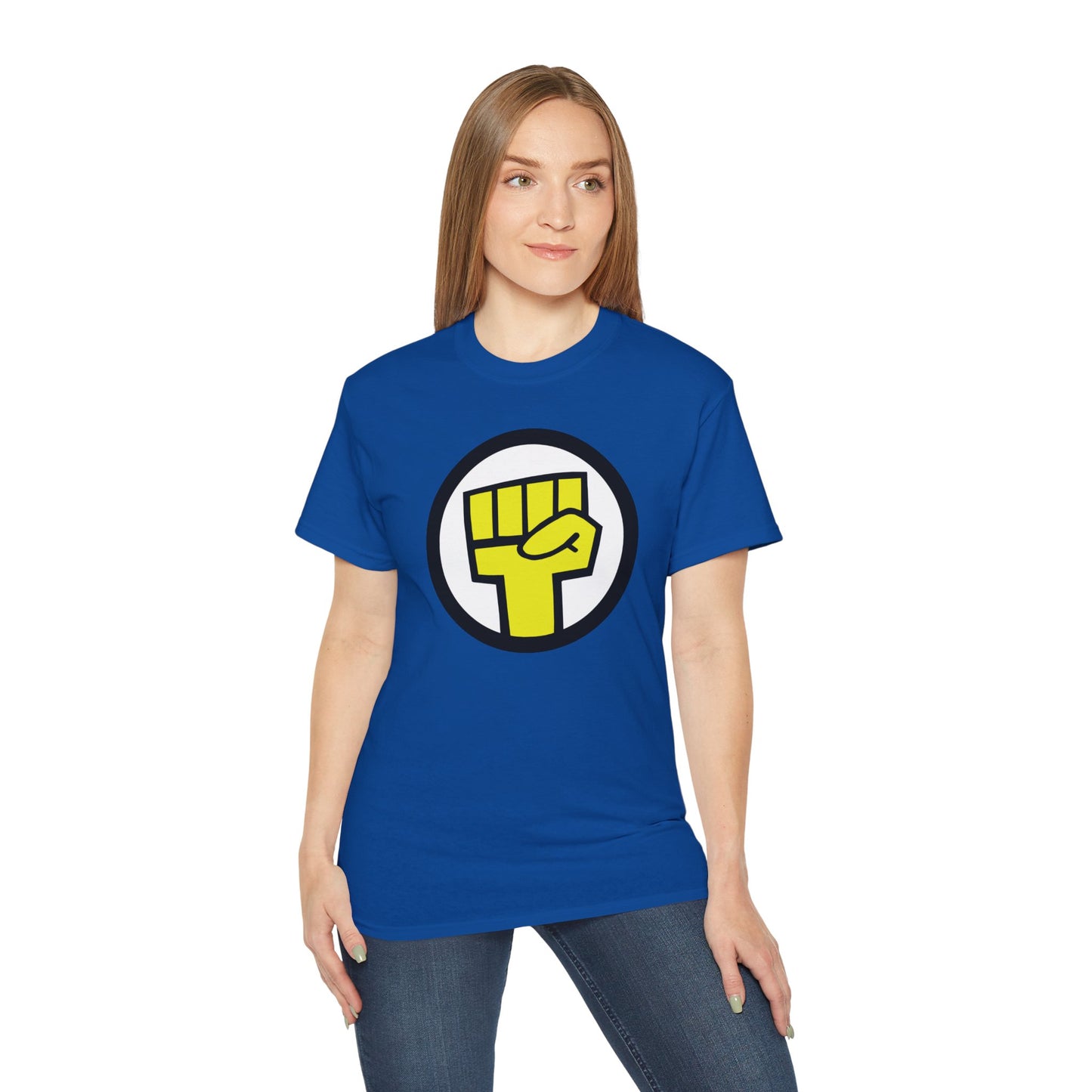 Raised Yellow Fist Logo Animated Rock Band Cosplay Unisex Tee