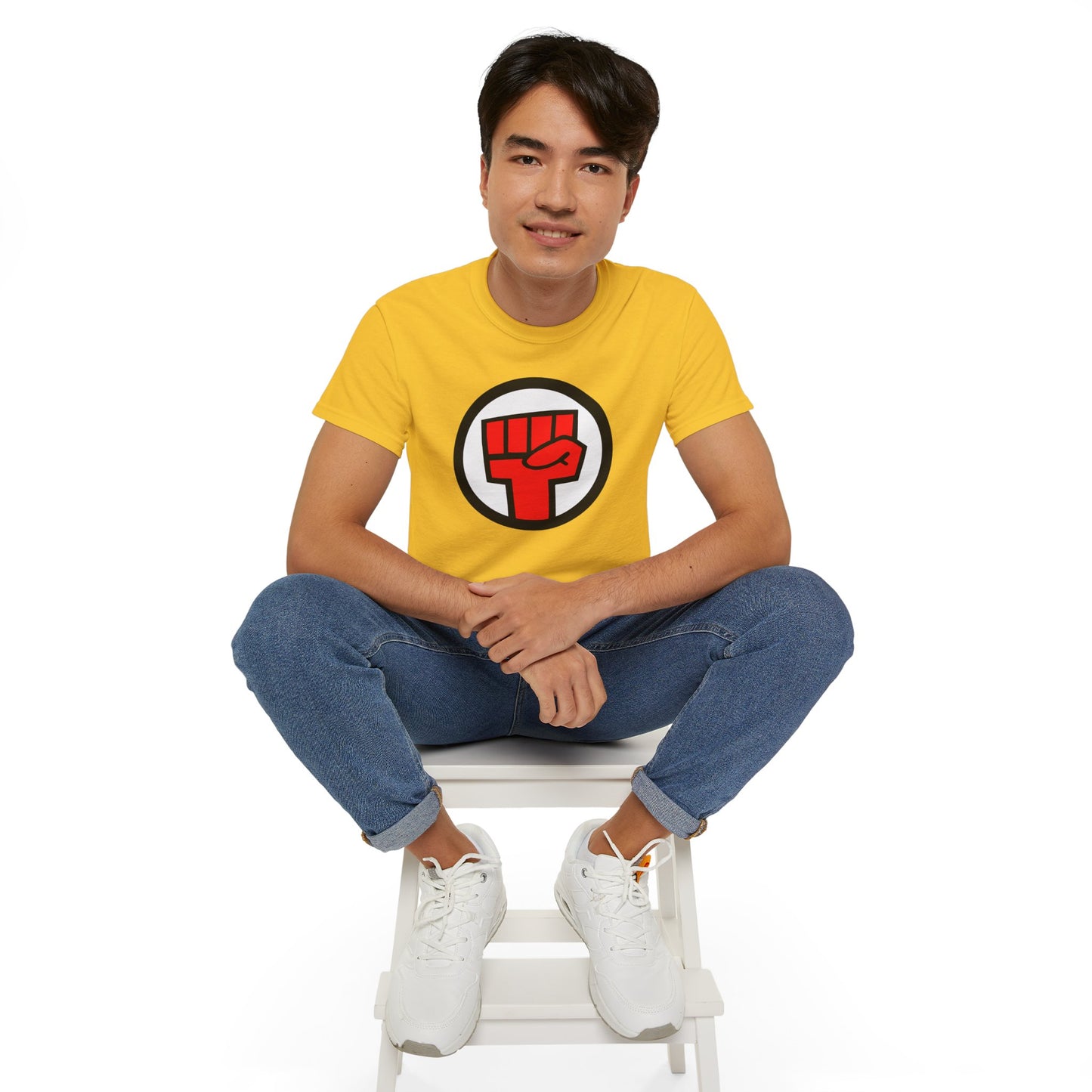 Raised Red Fist Logo Animated Rock Band Cosplay Unisex Tee