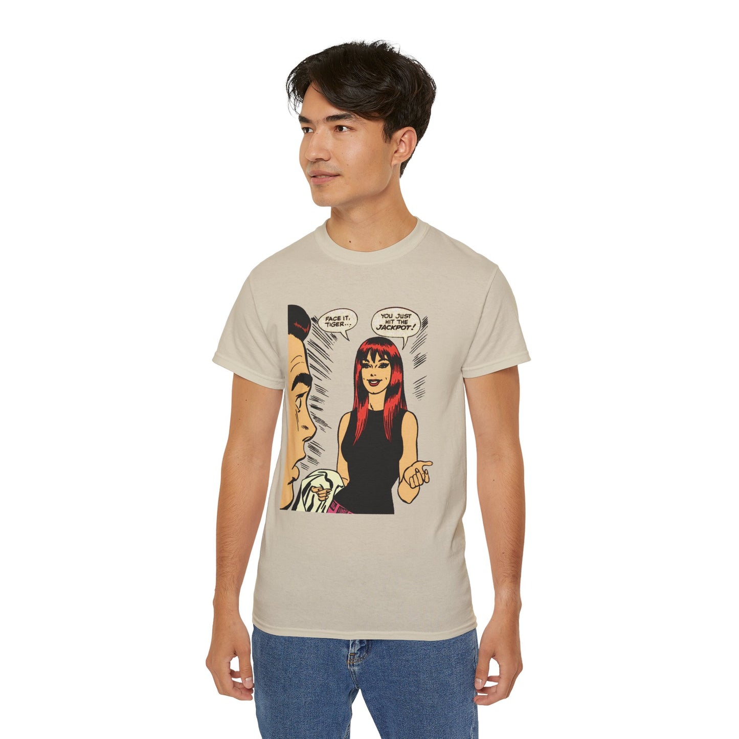 Face It, Tiger... Retro Halftone Panel Unisex Ultra Cotton Tee