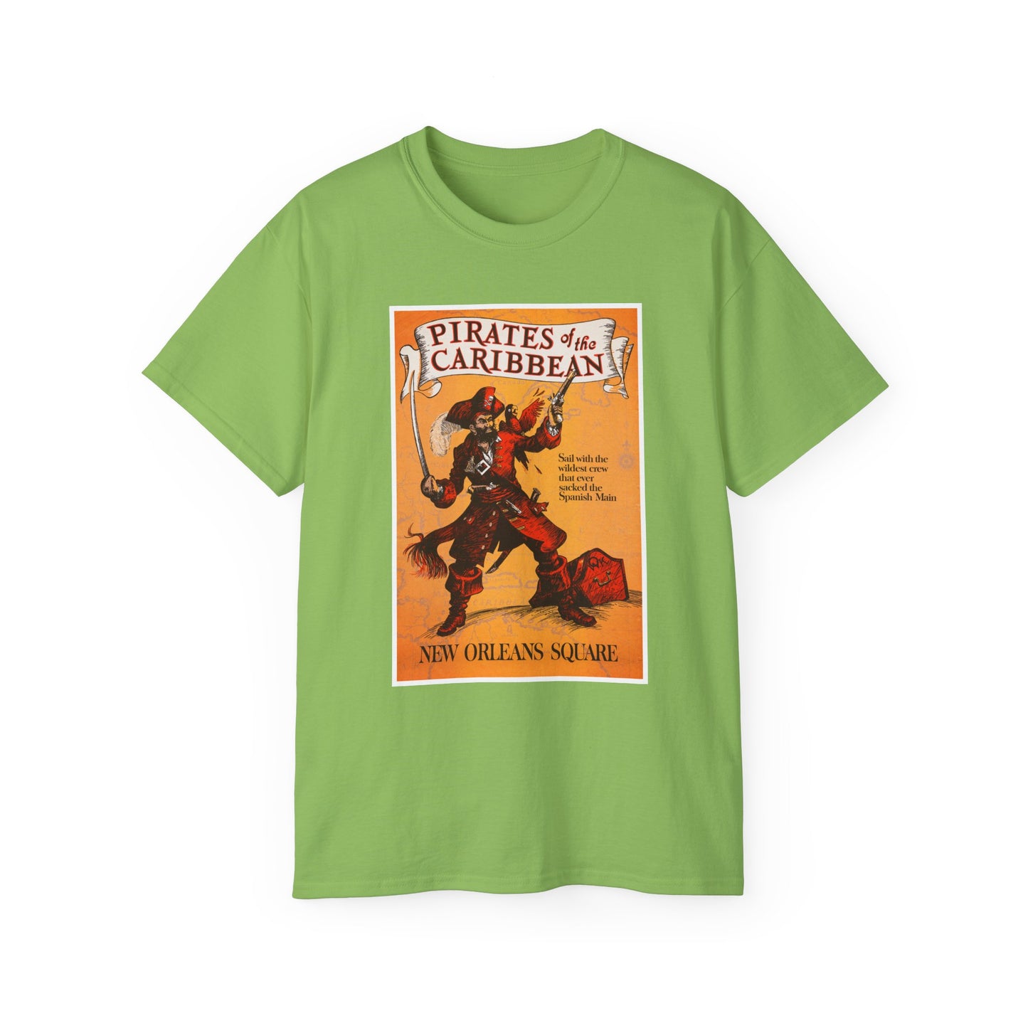 New Orleans Square Vintage Pirate Poster Unisex Classic Tee