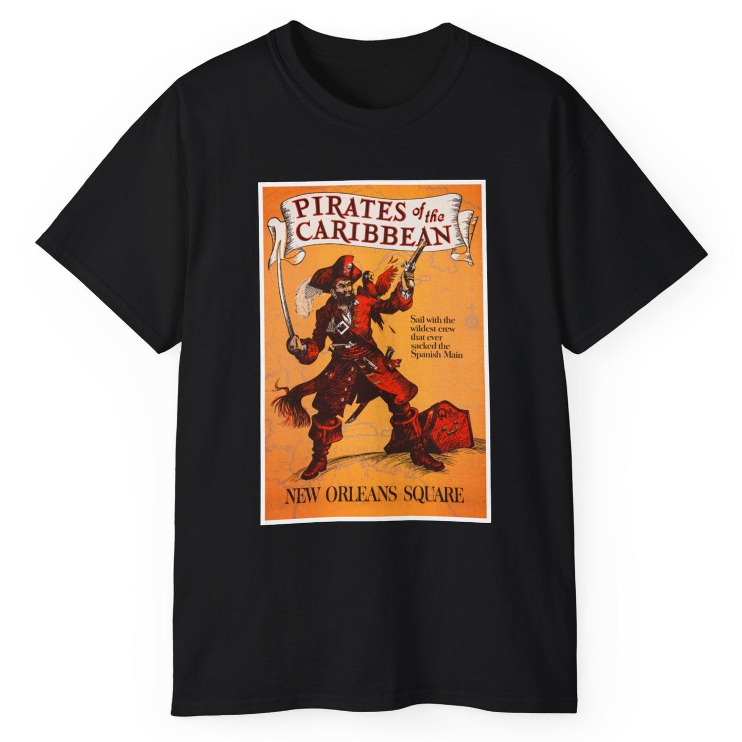 New Orleans Square Vintage Pirate Poster Unisex Classic Tee