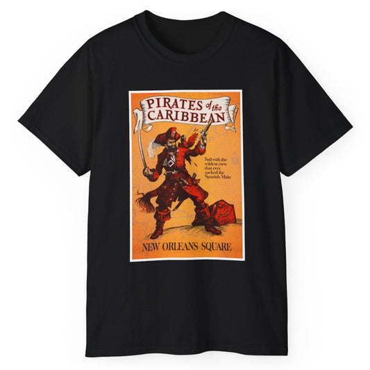 New Orleans Square Vintage Pirate Poster Unisex Classic Tee
