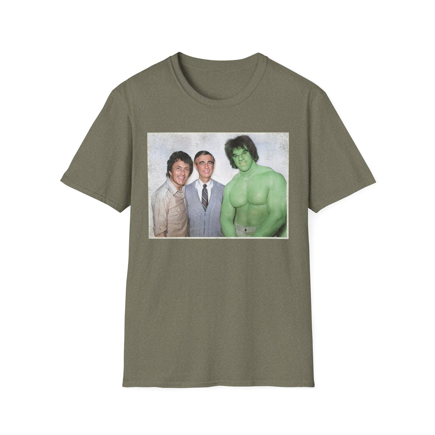 Kind Neighbor & The Green Giant 70s TV Legends Retro Distressed Unisex Softstyle T-Shirt