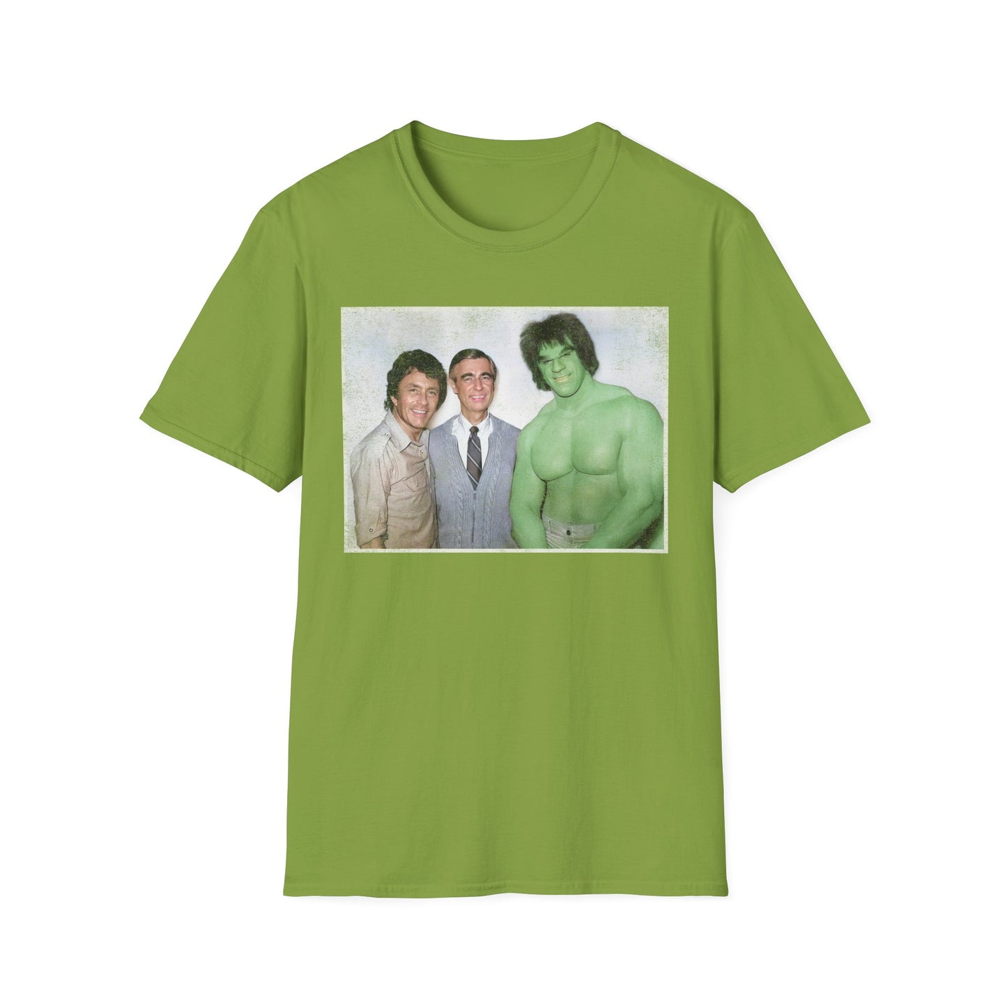 Kind Neighbor & The Green Giant 70s TV Legends Retro Distressed Unisex Softstyle T-Shirt