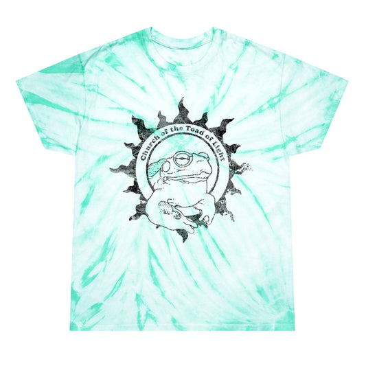 Church of the Toad of Light Bufo Alvarius Distressed Psychedelic Tie-Dye Cyclone Meme Tee