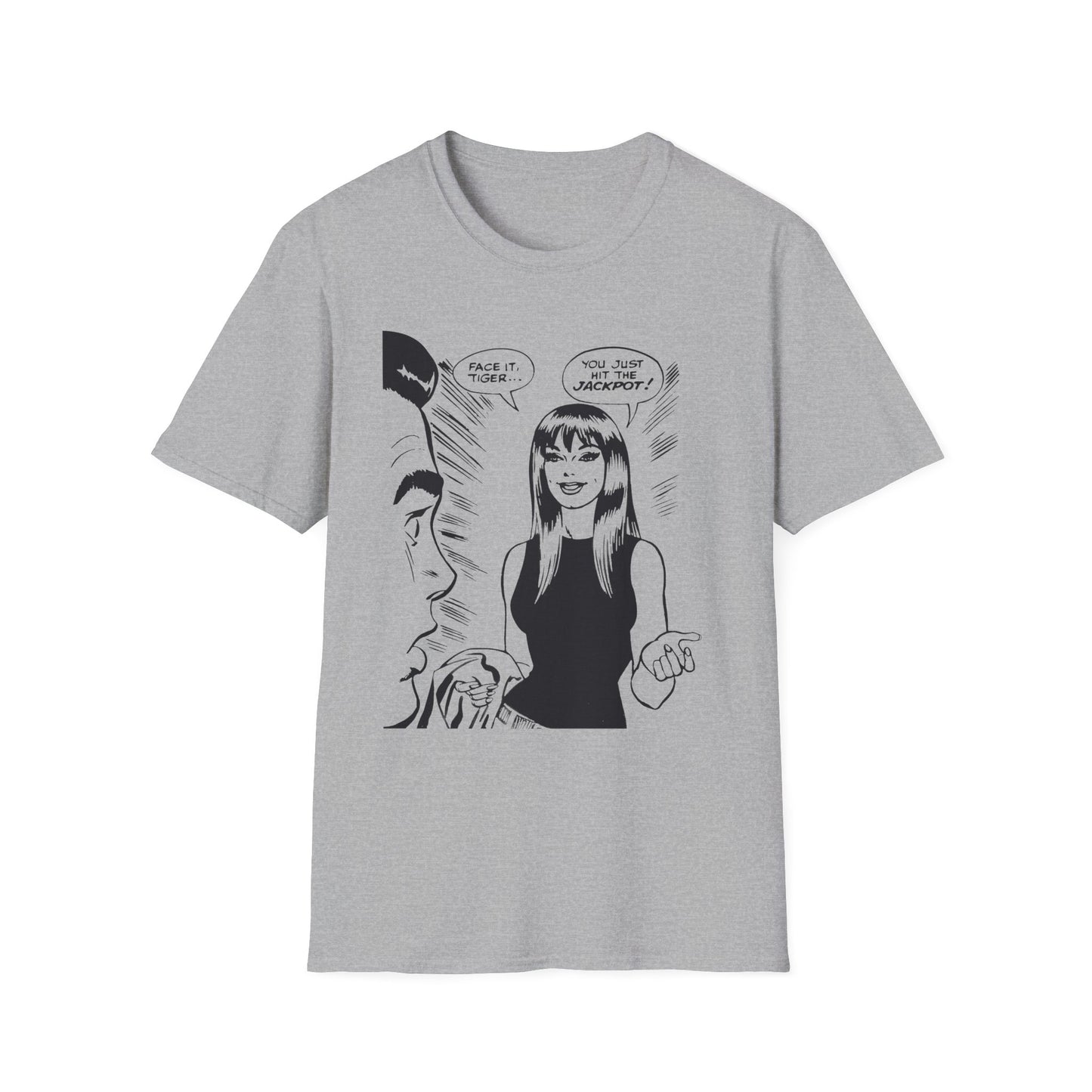 Face It, Tiger... Lineart Panel Unisex Softstyle T-Shirt