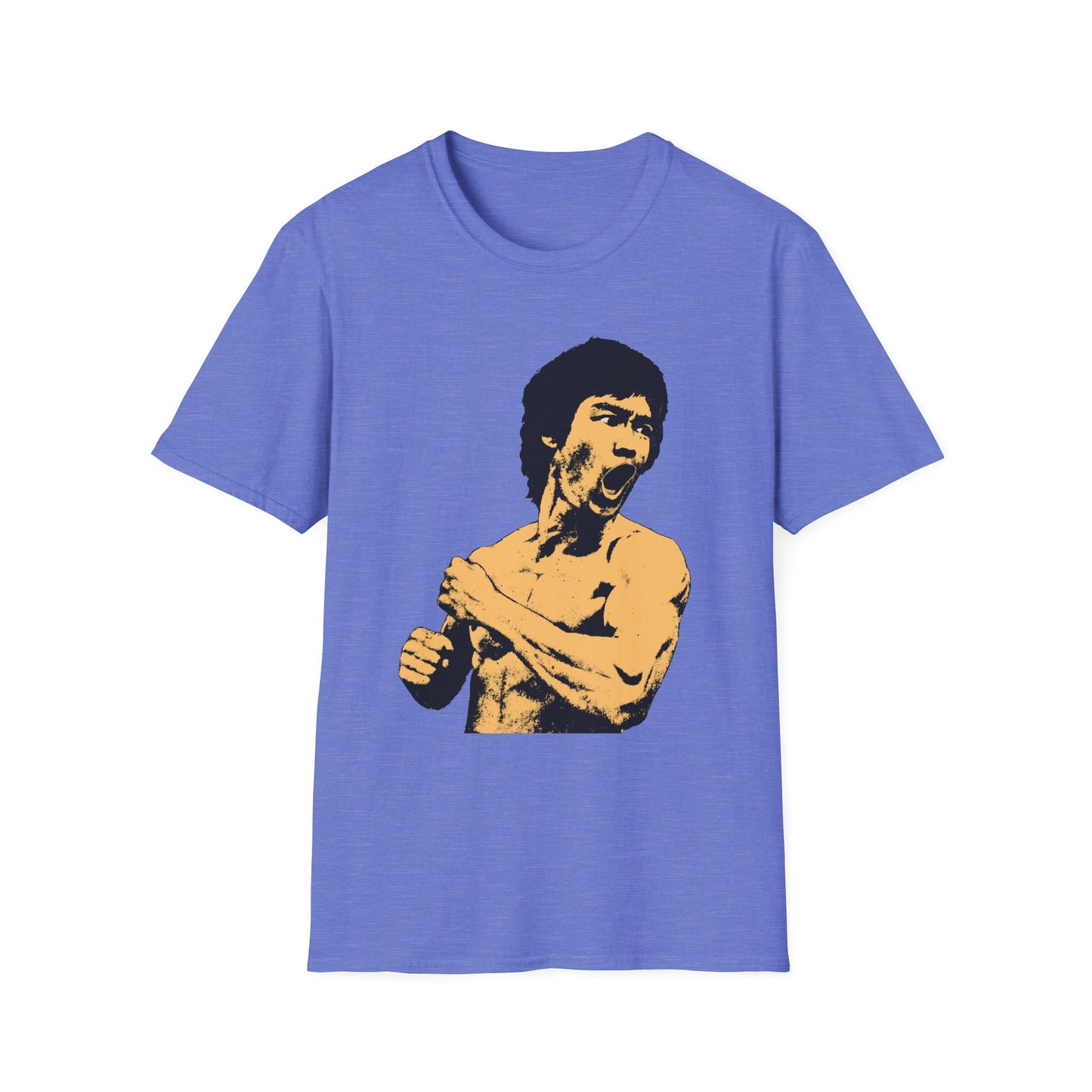 Dragon Kung-Fu Icon Halftone Pop Art Unisex Softstyle T-Shirt