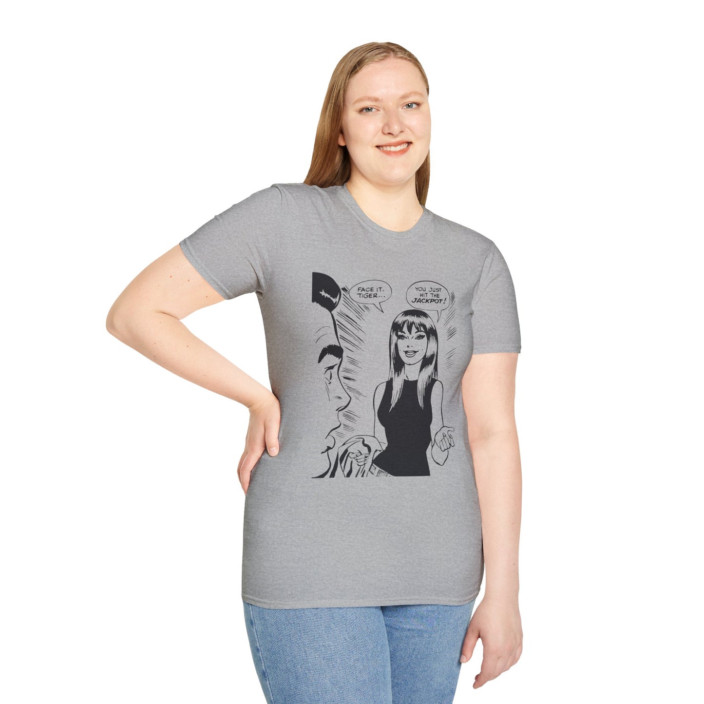 Face It, Tiger... Lineart Panel Unisex Softstyle T-Shirt