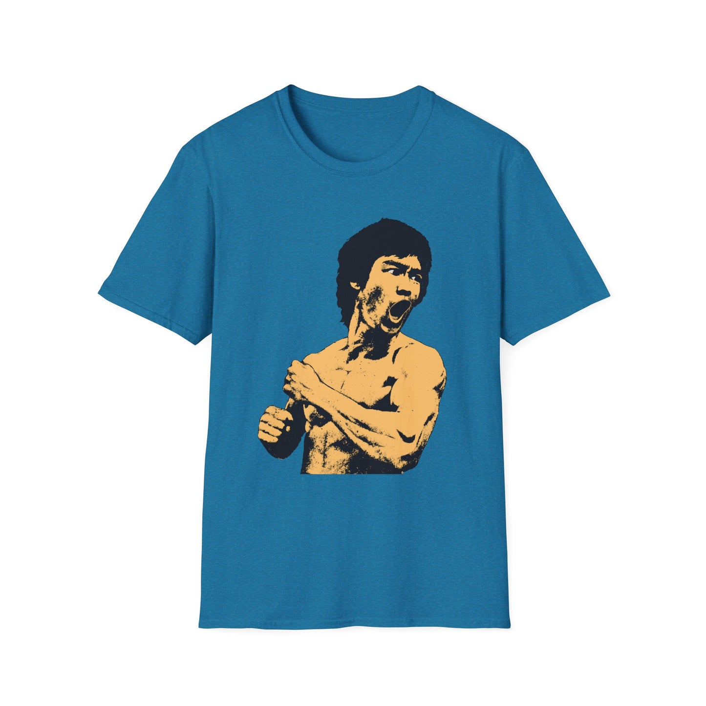 Dragon Kung-Fu Icon Halftone Pop Art Unisex Softstyle T-Shirt