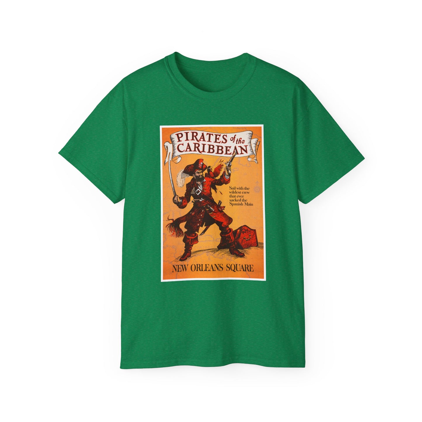 New Orleans Square Vintage Pirate Poster Unisex Classic Tee