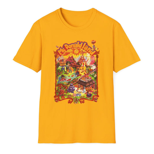 McDonaldland Characters Vintage Cast Map Poster Unisex Softstyle T-Shirt