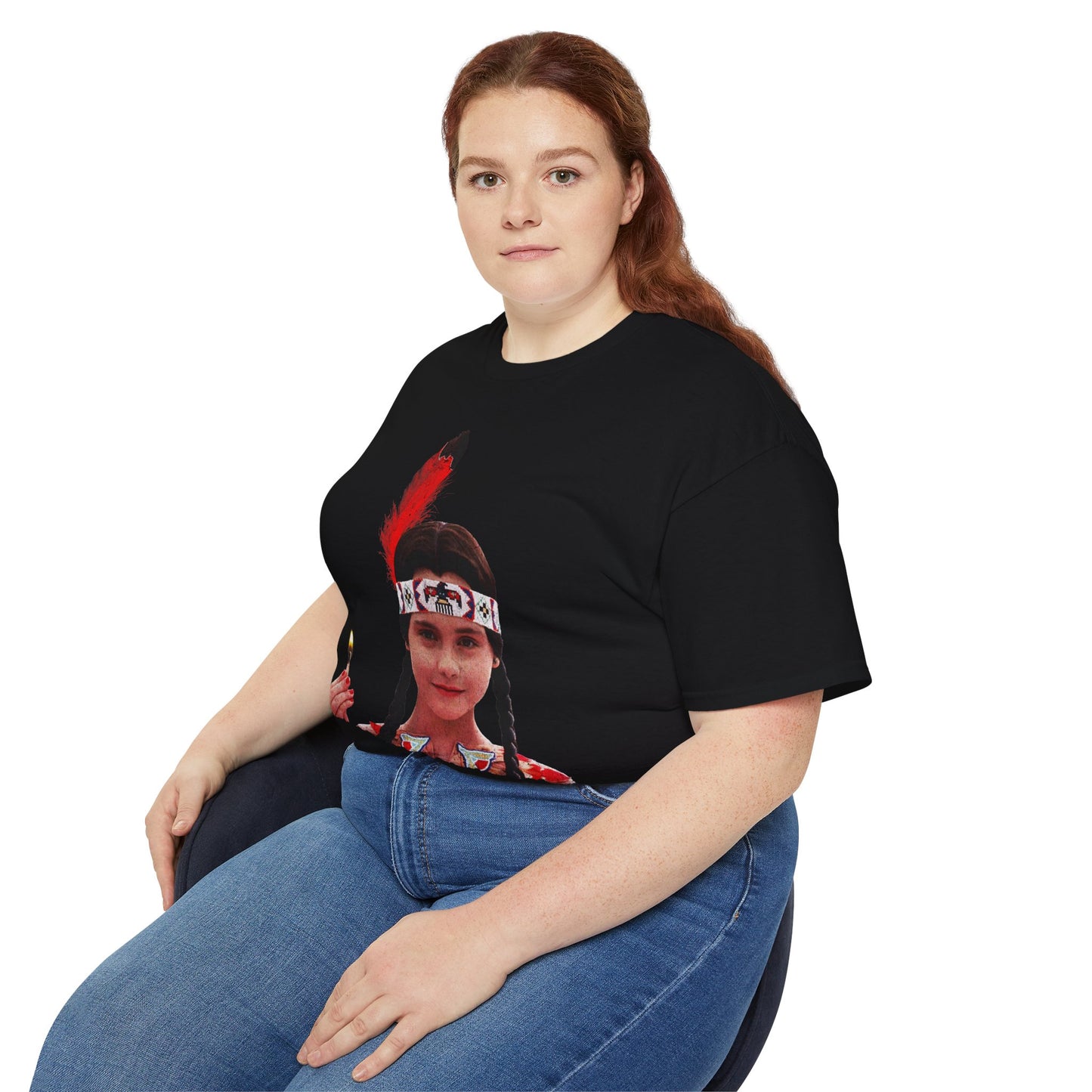 Native American Goth Girl Dark Thanksgiving Play Speech Unisex Ultra Cotton Tee