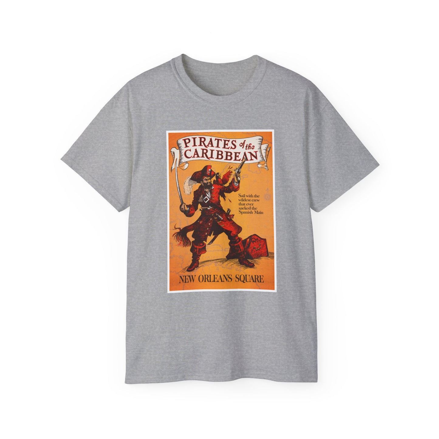 New Orleans Square Vintage Pirate Poster Unisex Classic Tee