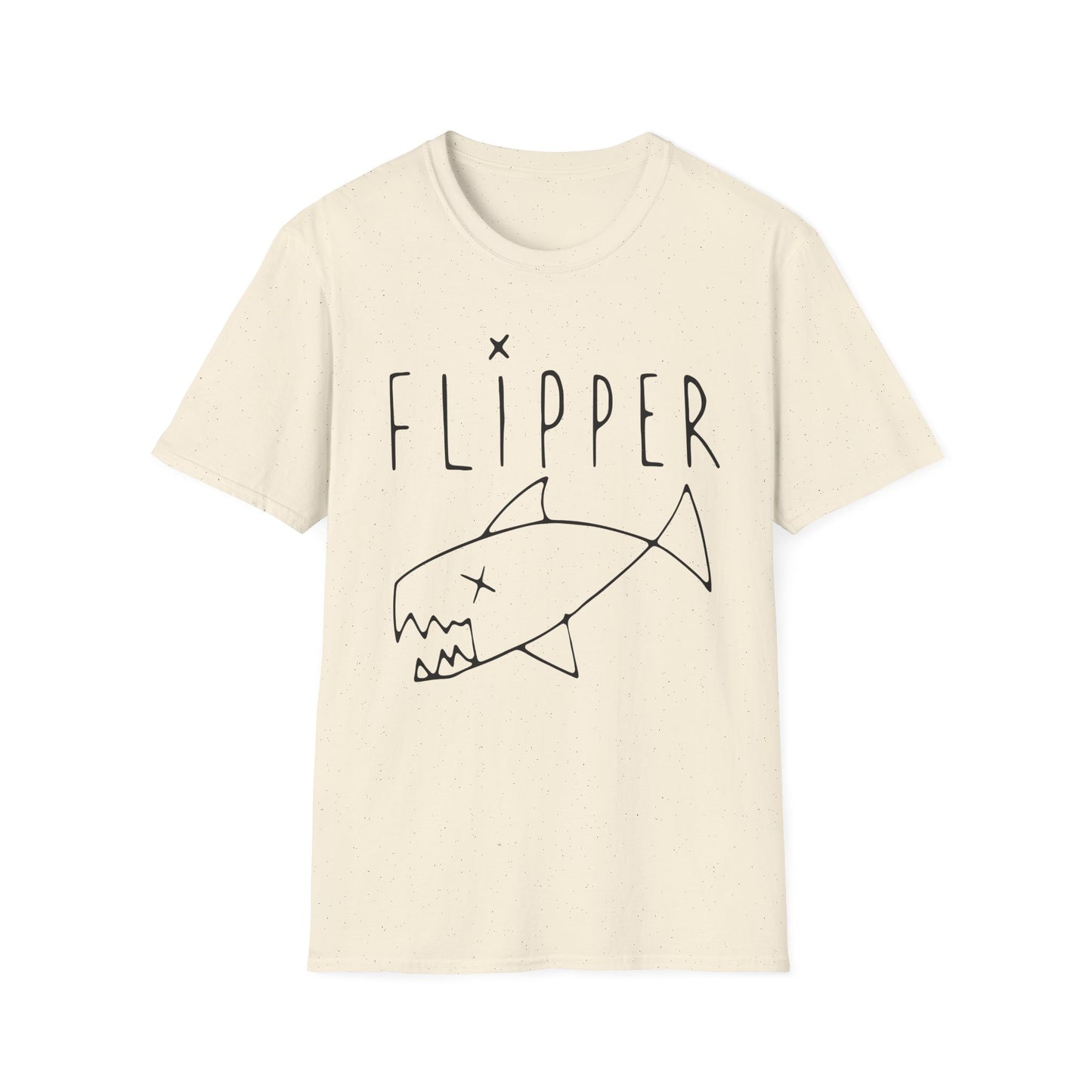 Flipper Hand-Drawn Fish Replica | As Worn By Kurt Cobain | Unisex Softstyle T-Shirt
