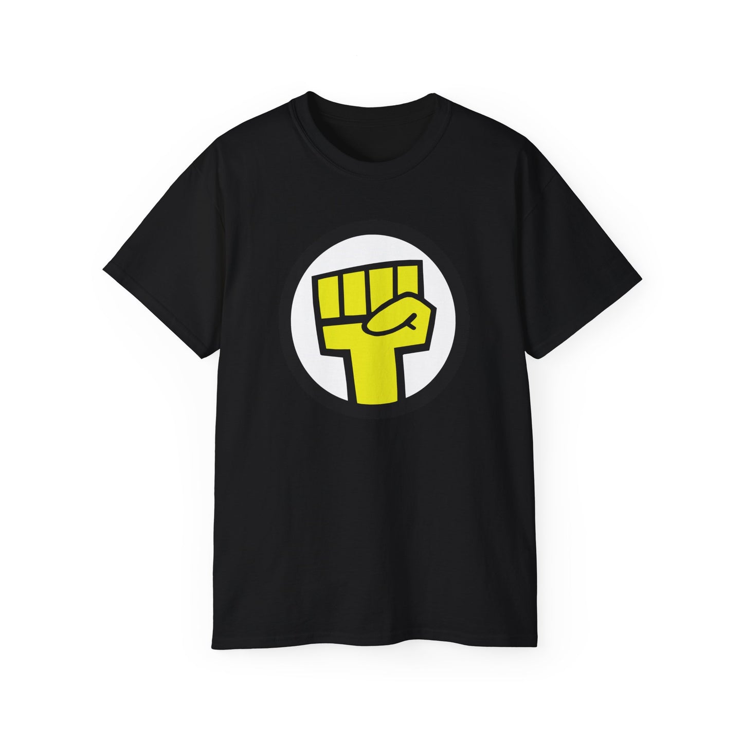 Raised Yellow Fist Logo Animated Rock Band Cosplay Unisex Tee