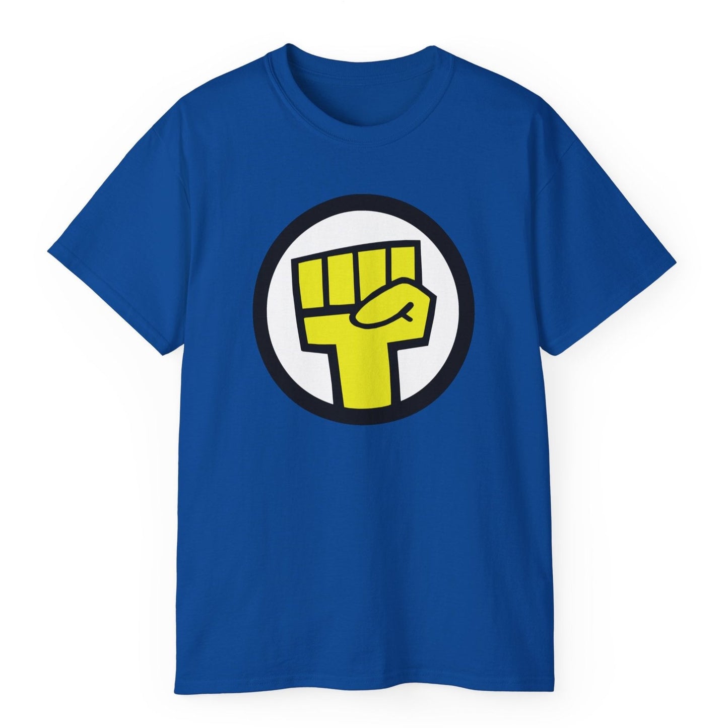 Raised Yellow Fist Logo Animated Rock Band Cosplay Unisex Tee