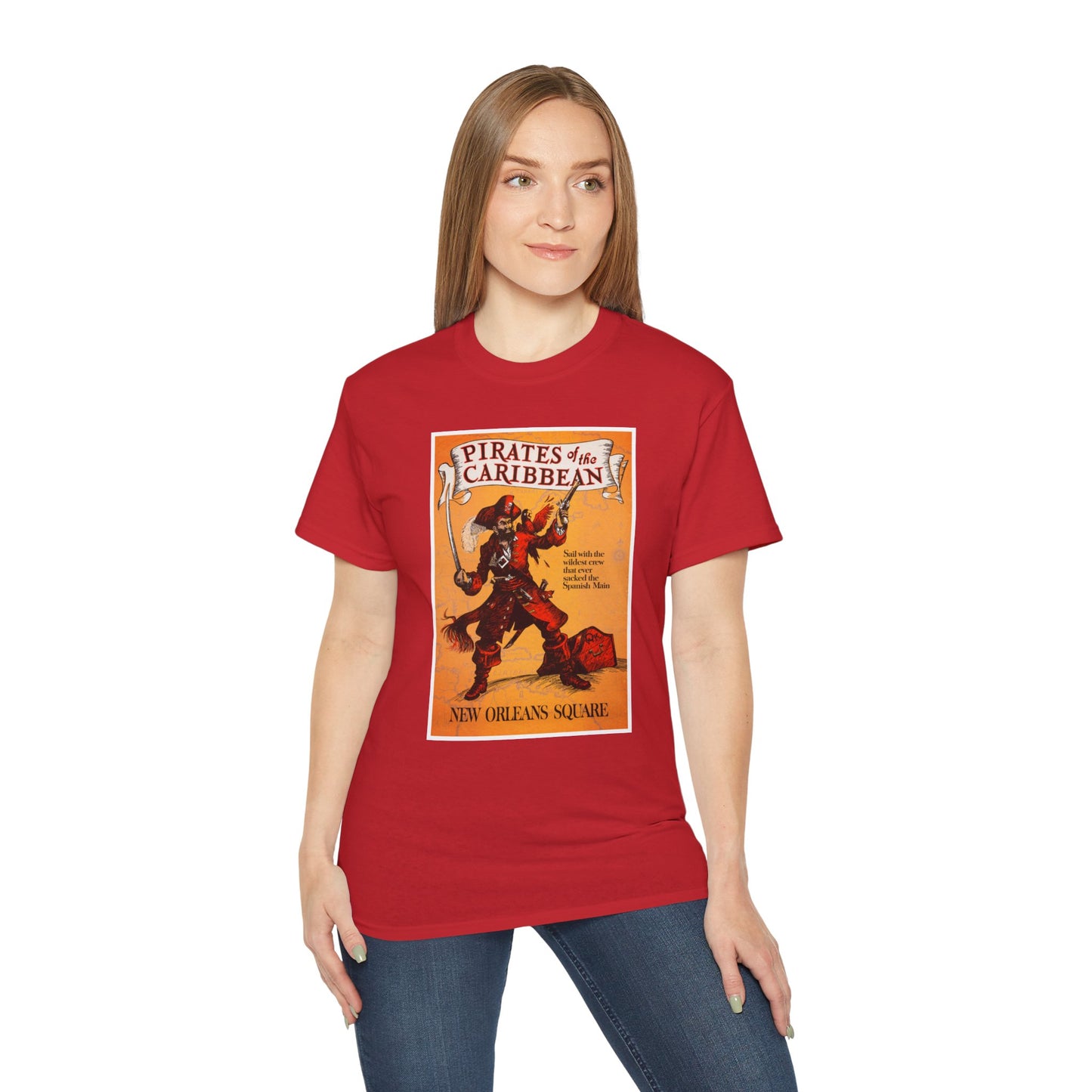 New Orleans Square Vintage Pirate Poster Unisex Classic Tee