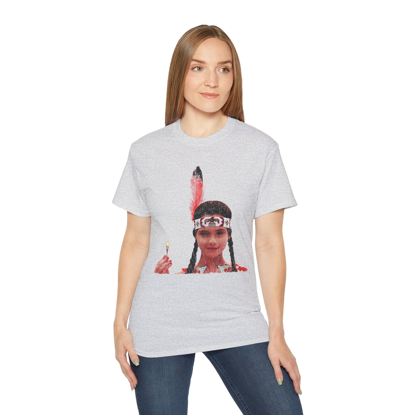 Native American Goth Girl Dark Thanksgiving Play Speech Unisex Ultra Cotton Tee