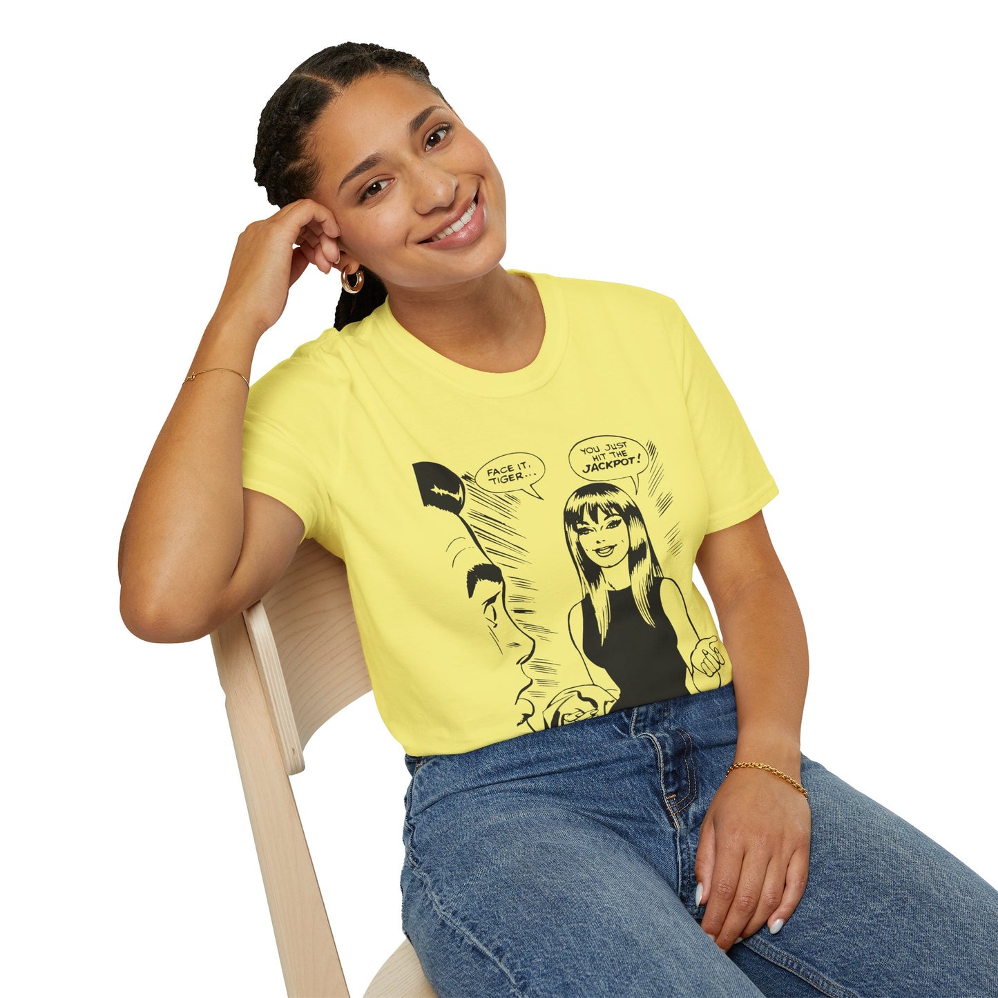 Face It, Tiger... Lineart Panel Unisex Softstyle T-Shirt