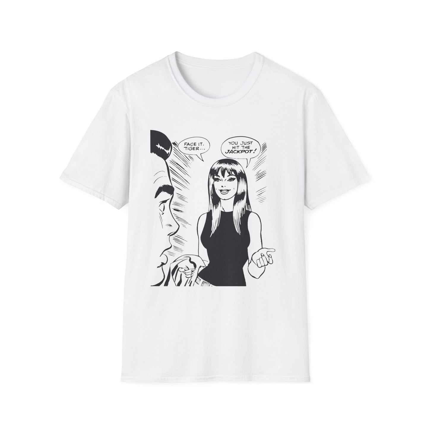Face It, Tiger... Lineart Panel Unisex Softstyle T-Shirt