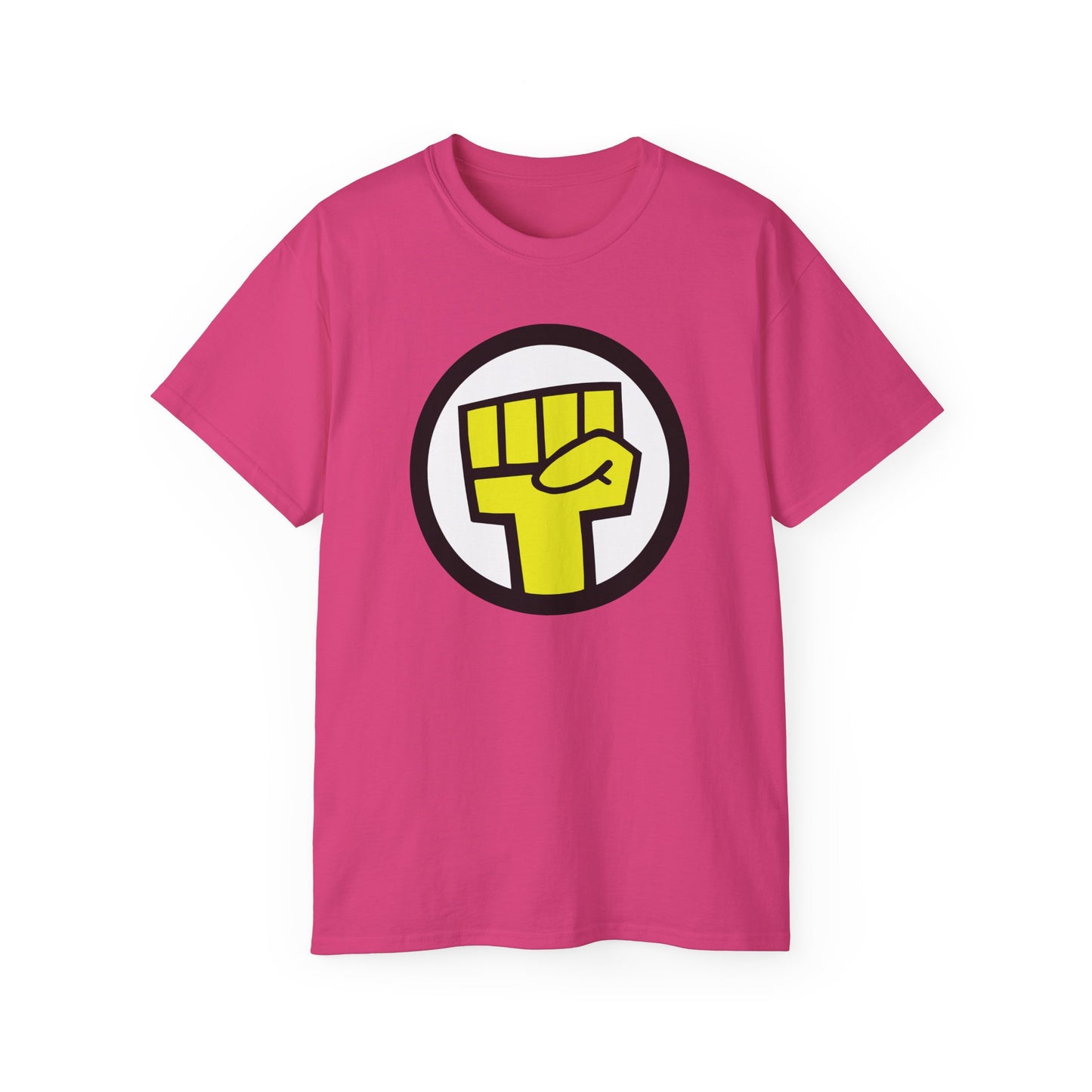 Raised Yellow Fist Logo Animated Rock Band Cosplay Unisex Tee