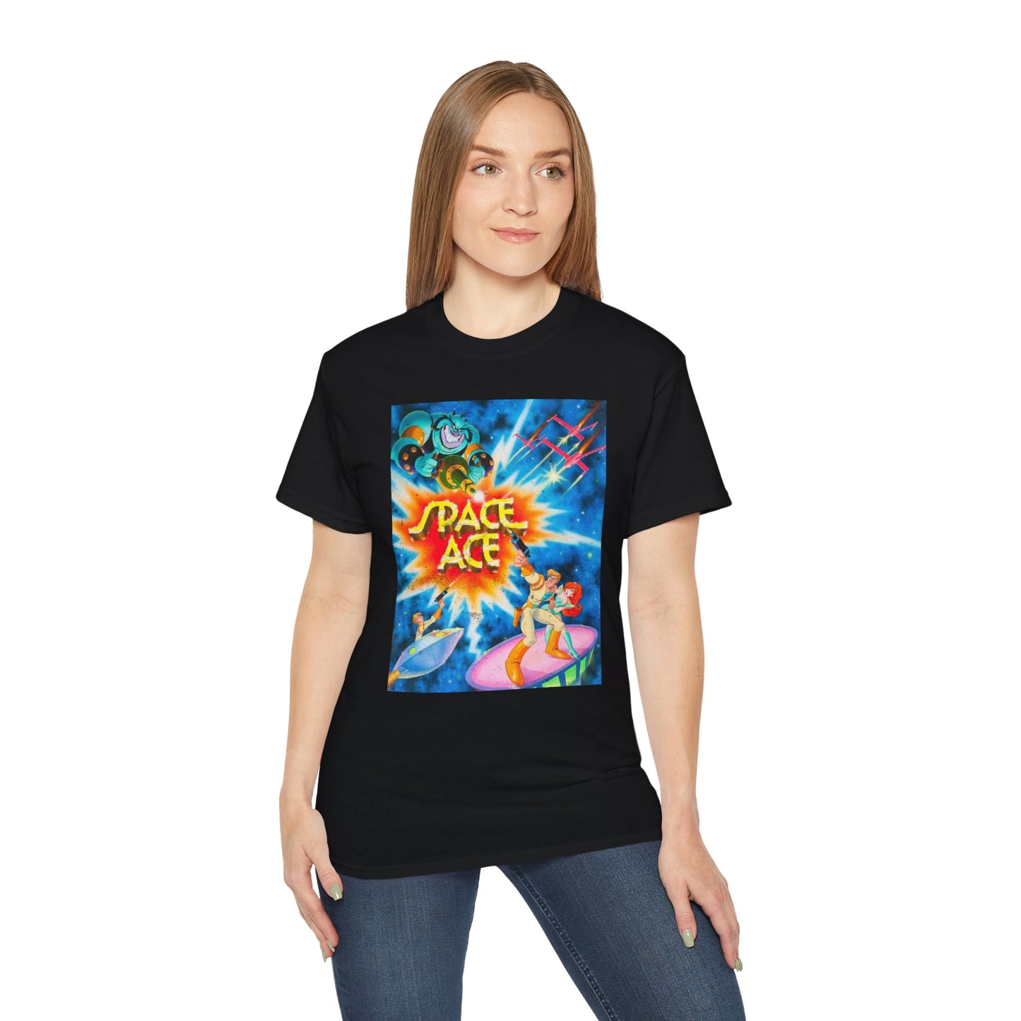 Space Ace, Kimberly & Commander Borf ’80s Arcade Cabinet Classic Unisex Tee