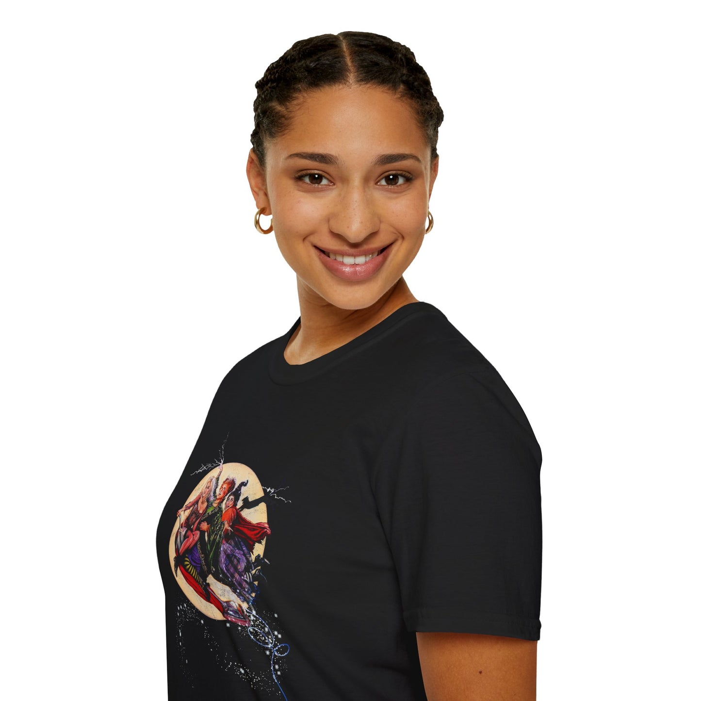 Moon Witches Distressed Unisex Softstyle T-Shirt