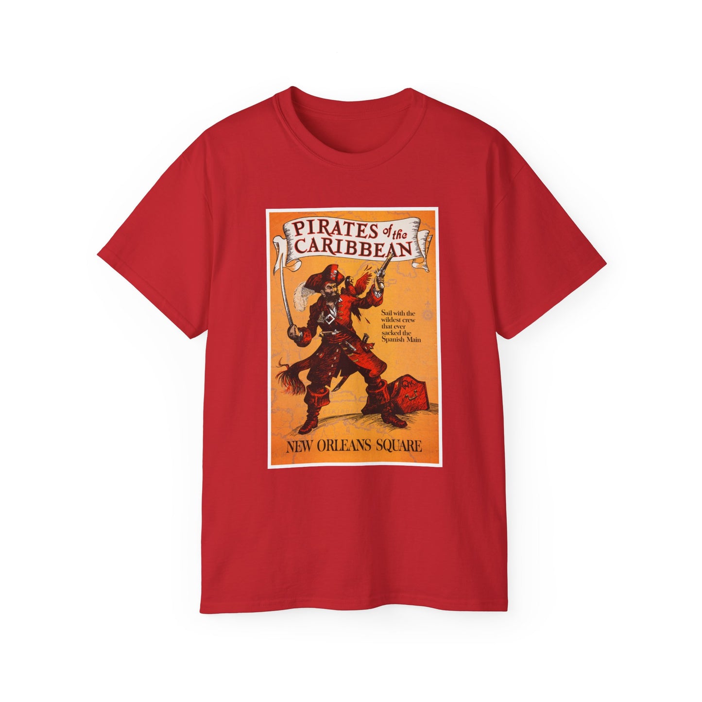 New Orleans Square Vintage Pirate Poster Unisex Classic Tee