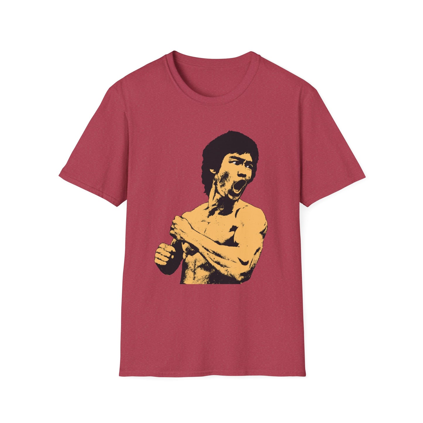 Dragon Kung-Fu Icon Halftone Pop Art Unisex Softstyle T-Shirt