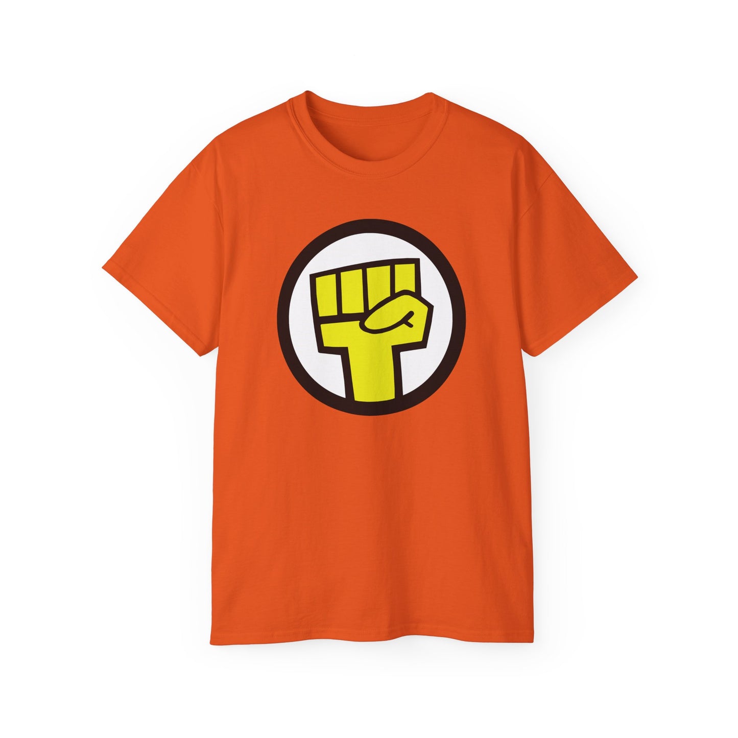 Raised Yellow Fist Logo Animated Rock Band Cosplay Unisex Tee