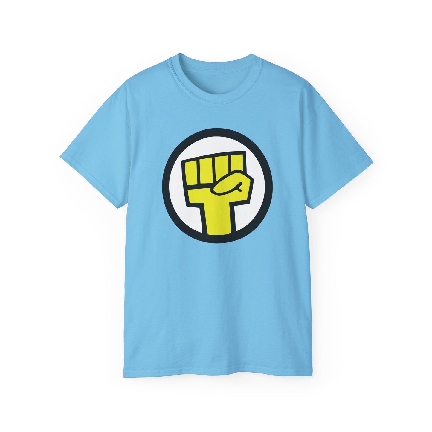 Raised Yellow Fist Logo Animated Rock Band Cosplay Unisex Tee