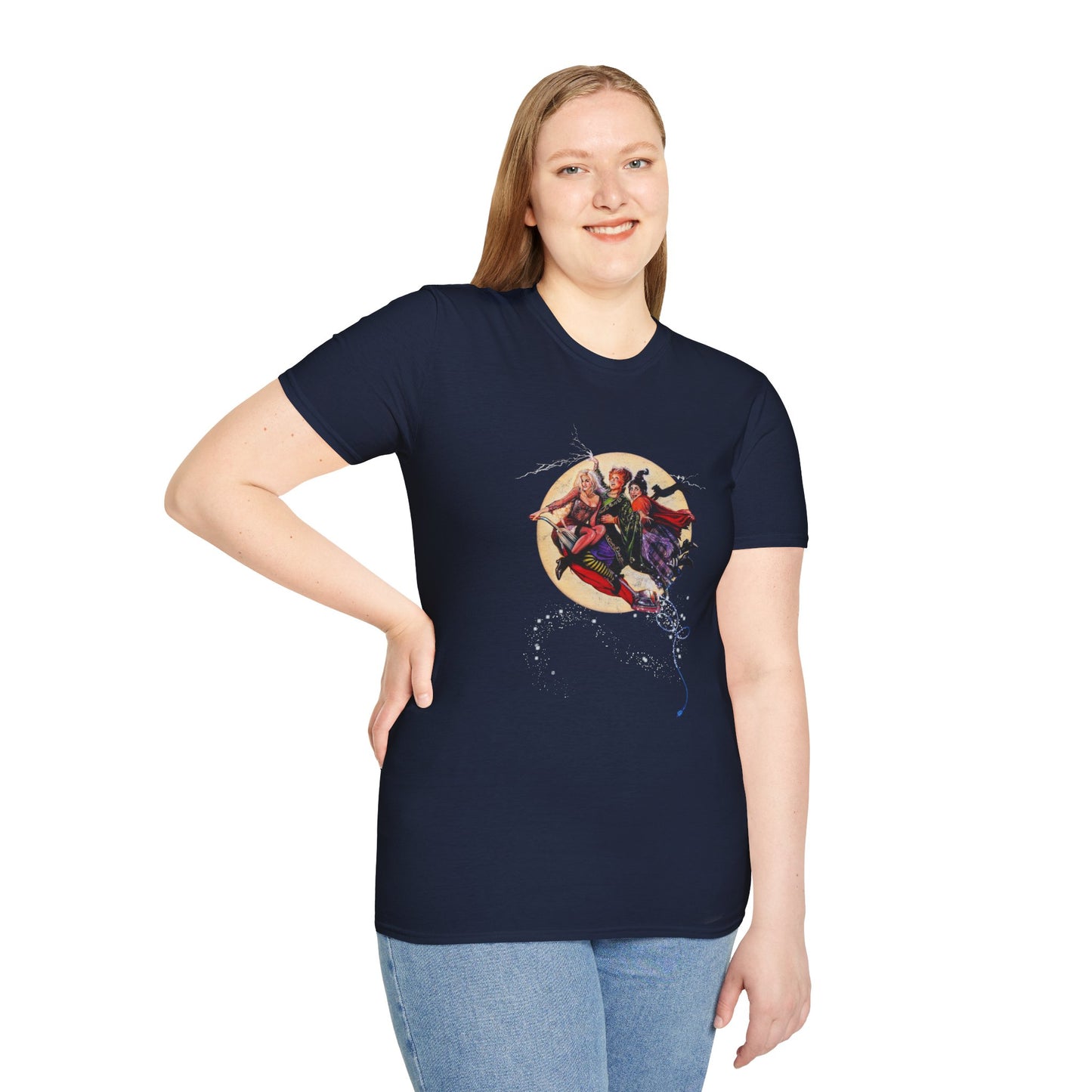 Moon Witches Distressed Unisex Softstyle T-Shirt