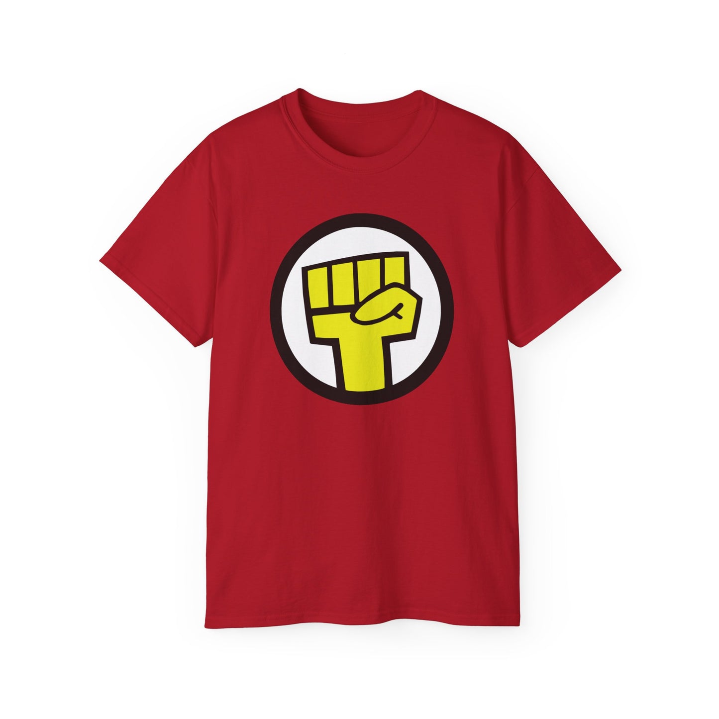 Raised Yellow Fist Logo Animated Rock Band Cosplay Unisex Tee